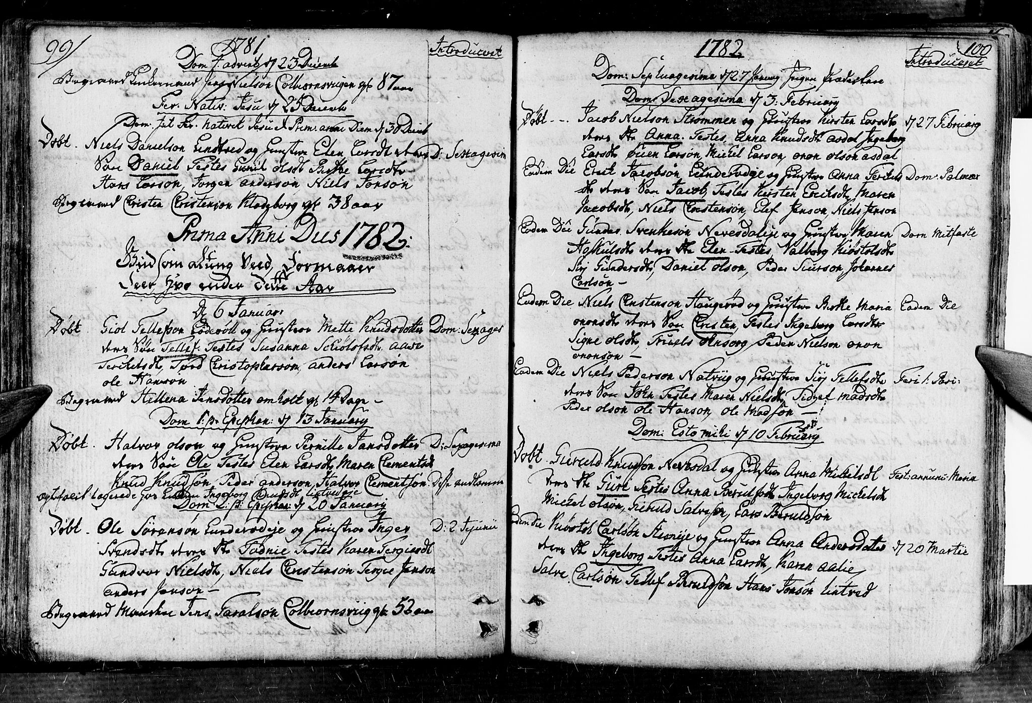 Øyestad sokneprestkontor, AV/SAK-1111-0049/F/Fa/L0008: Ministerialbok nr. A 8, 1777-1804, s. 99-100