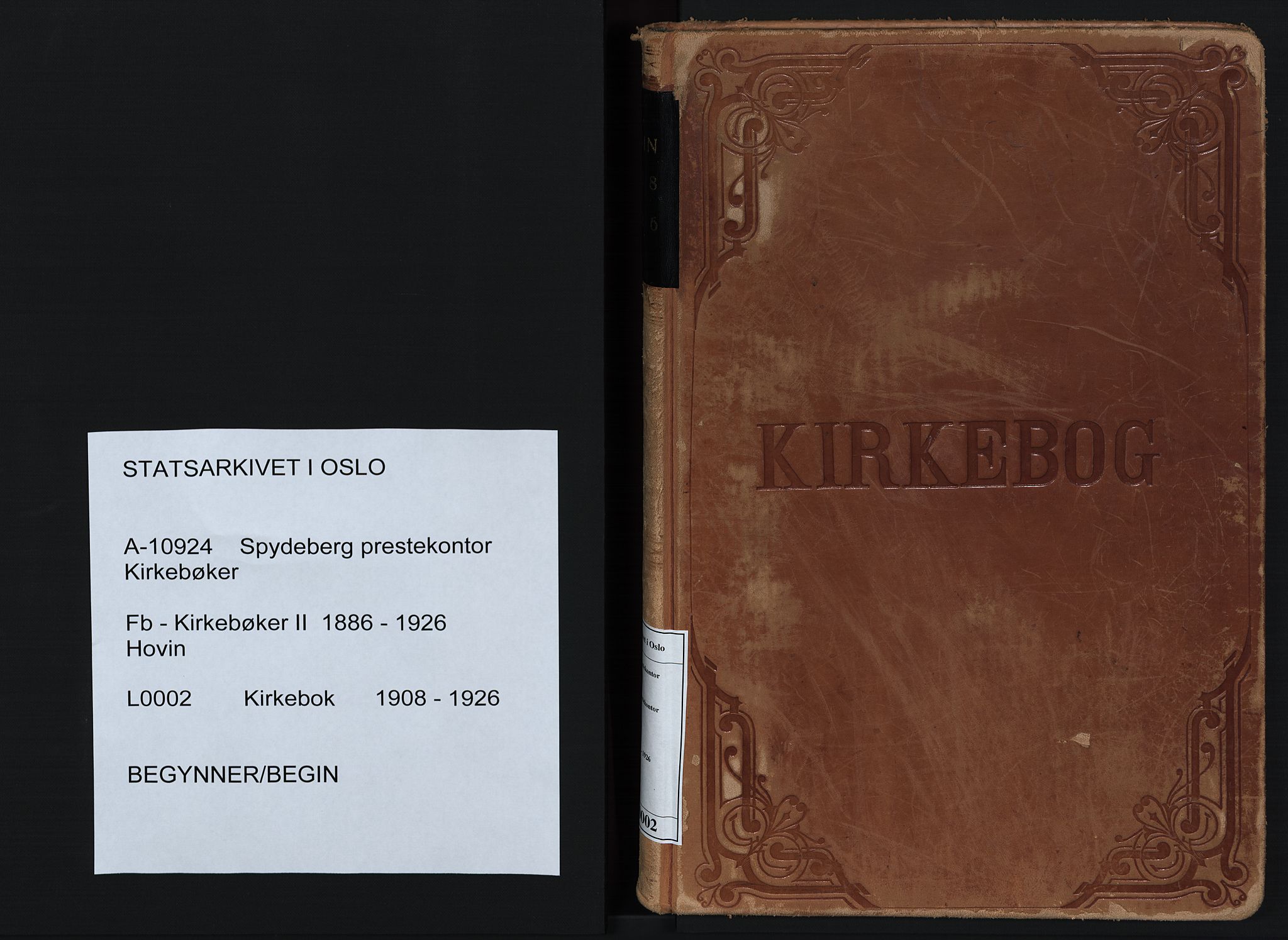 Spydeberg prestekontor Kirkebøker, AV/SAO-A-10924/F/Fb/L0002: Ministerialbok nr. II 2, 1908-1926