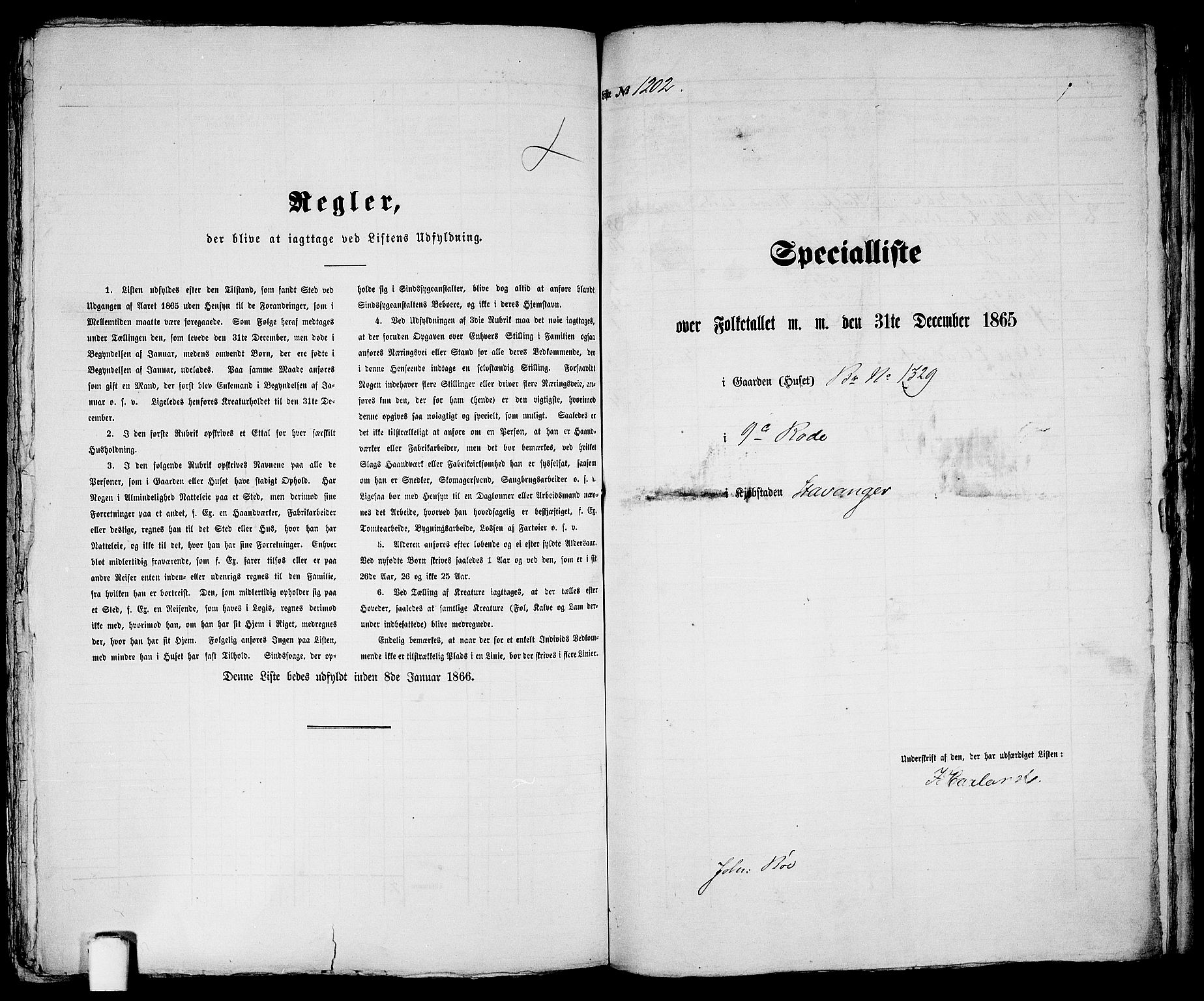 RA, Folketelling 1865 for 1103 Stavanger kjøpstad, 1865, s. 2430