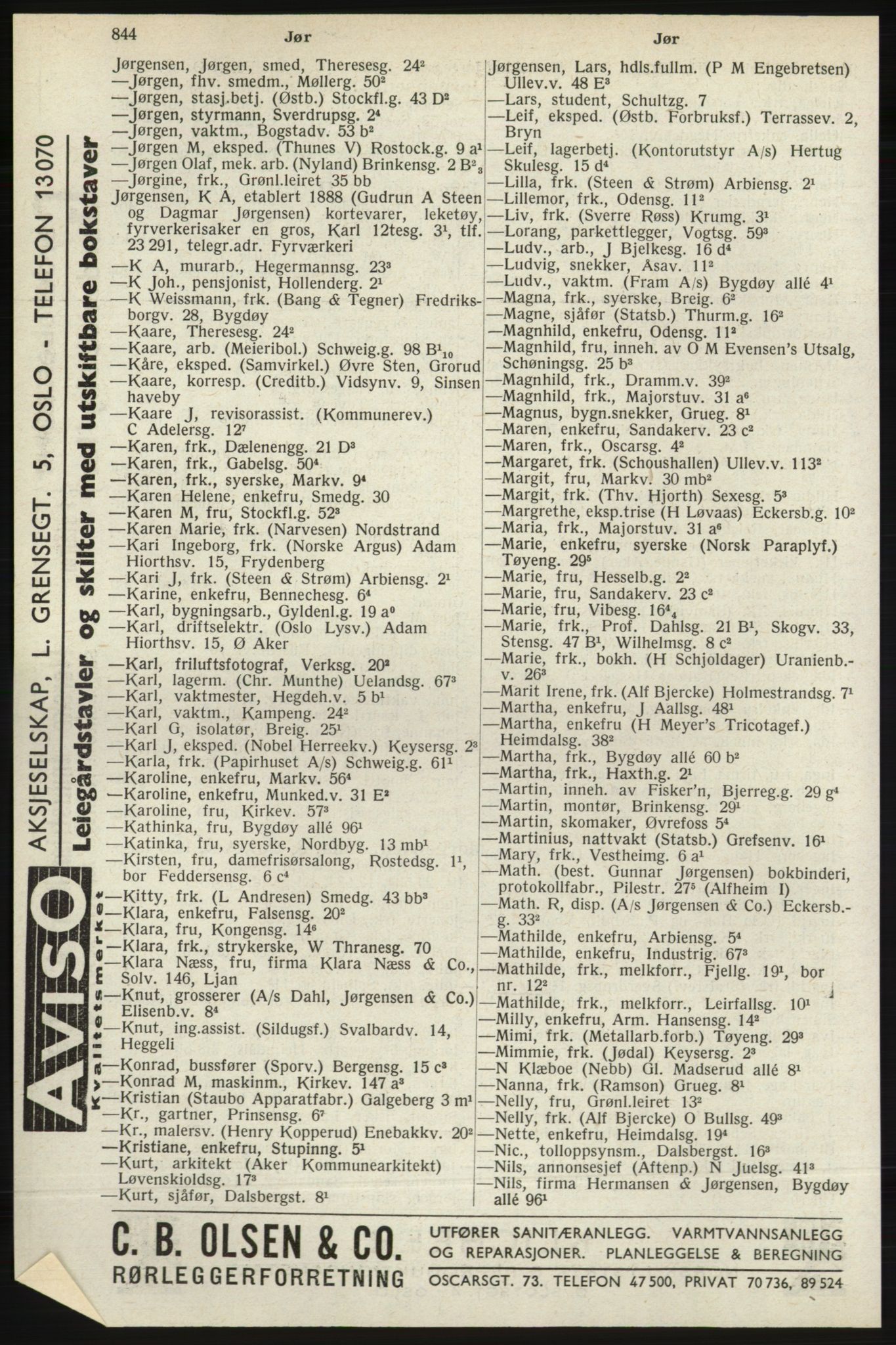 Kristiania/Oslo adressebok, PUBL/-, 1940, s. 862