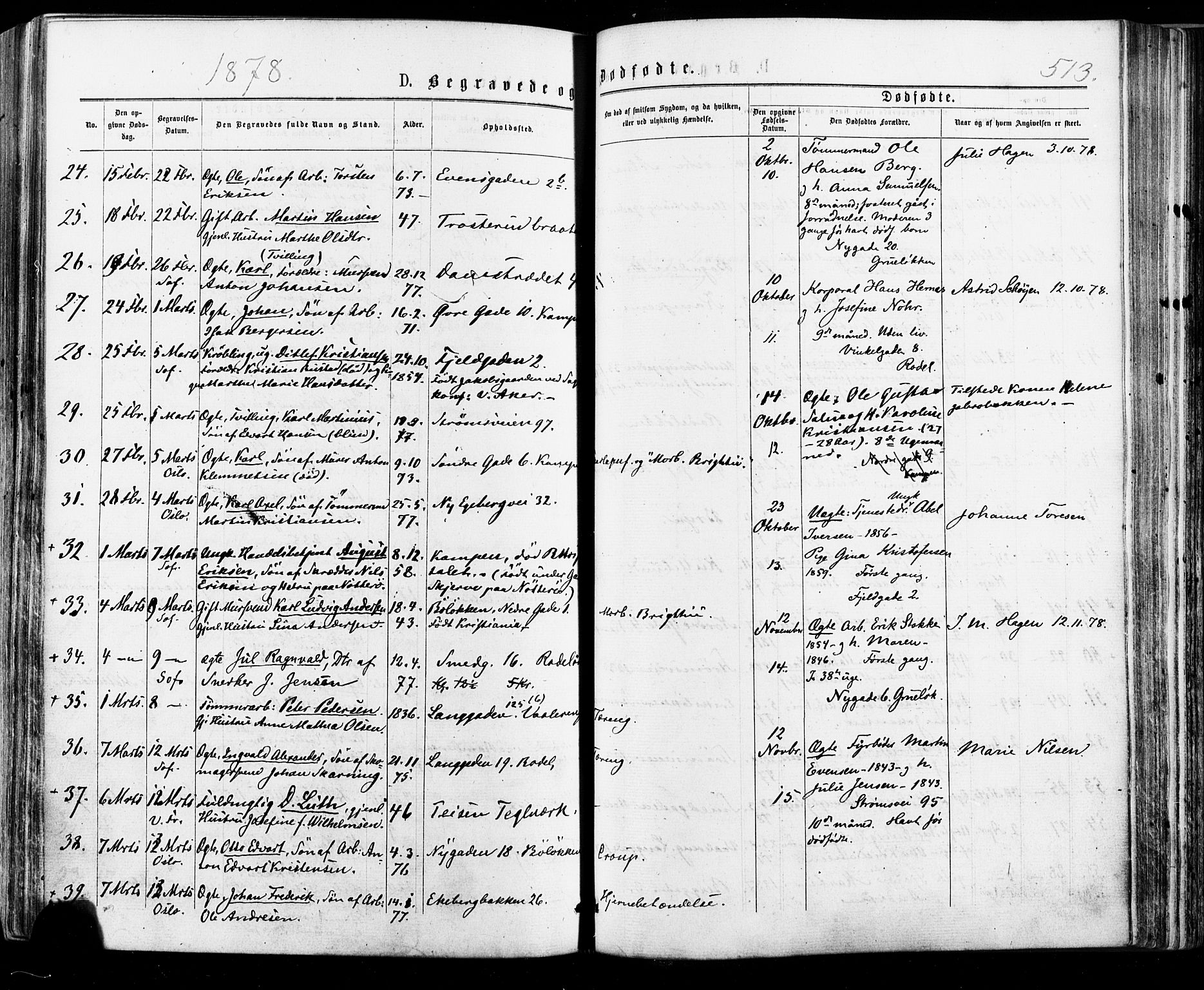 Østre Aker prestekontor Kirkebøker, AV/SAO-A-10840/F/Fa/L0004: Ministerialbok nr. I 4, 1876-1889, s. 513