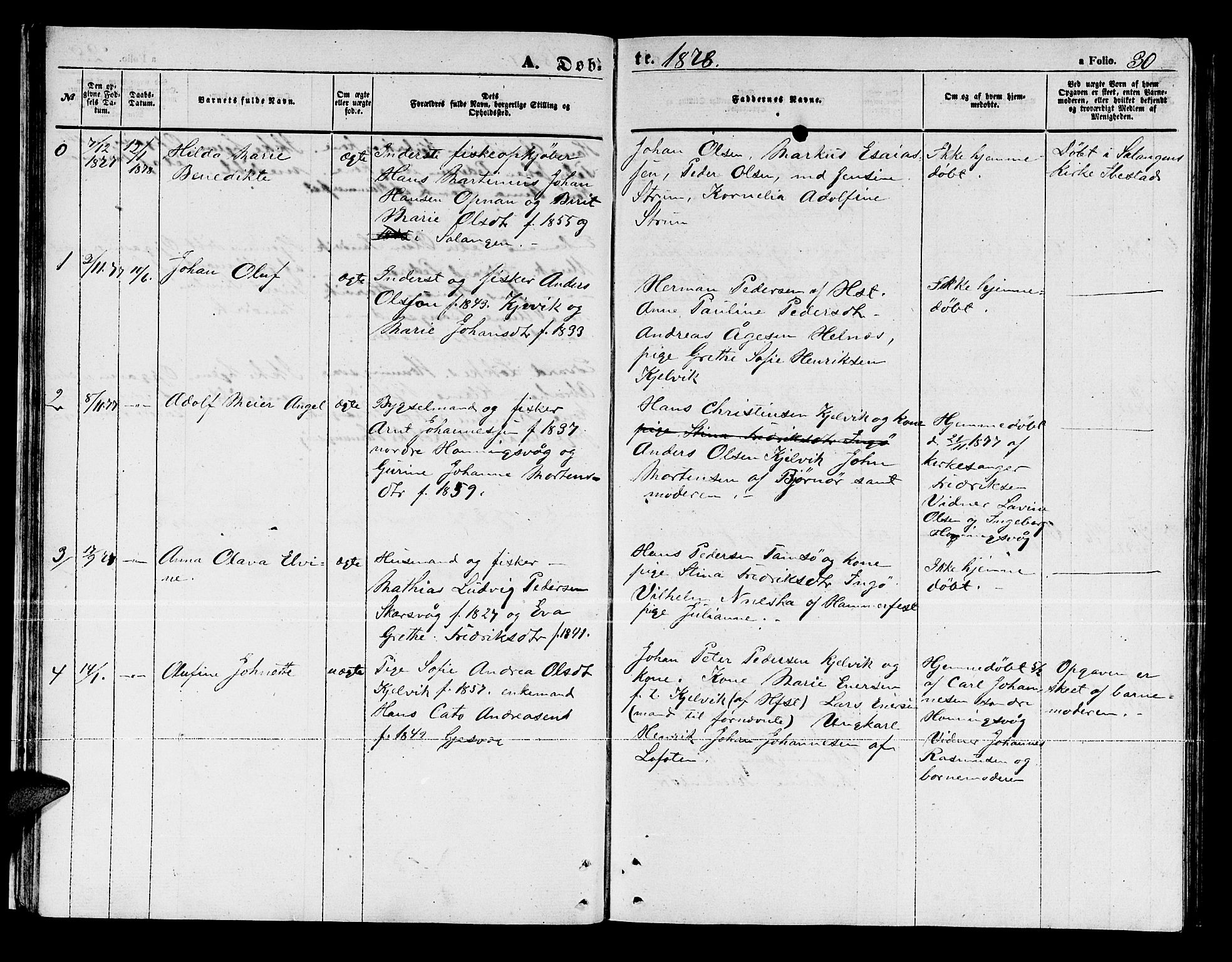 Måsøy sokneprestkontor, AV/SATØ-S-1348/H/Hb/L0003klokker: Klokkerbok nr. 3, 1861-1886, s. 30