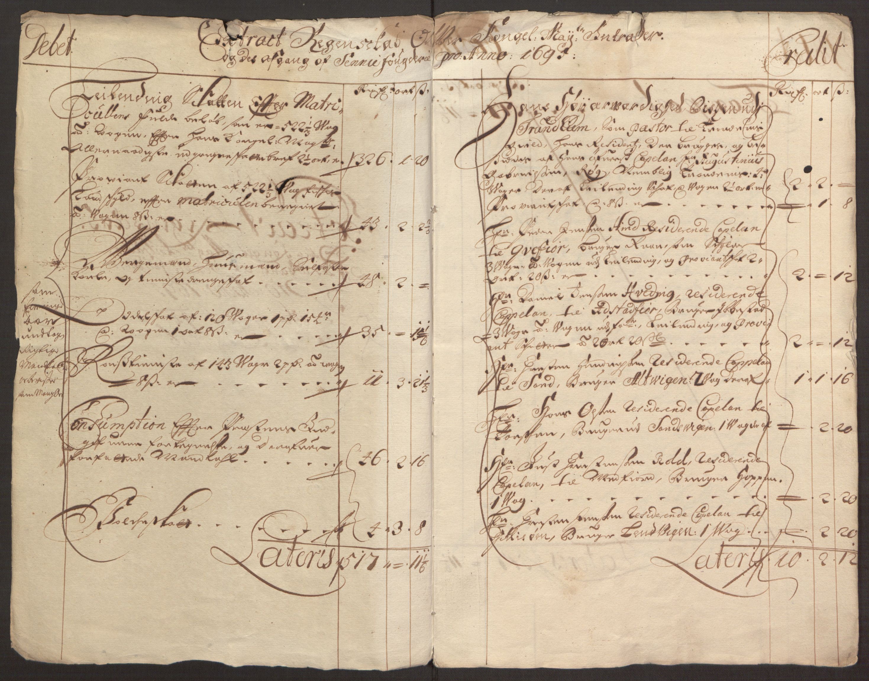 Rentekammeret inntil 1814, Reviderte regnskaper, Fogderegnskap, RA/EA-4092/R68/L4753: Fogderegnskap Senja og Troms, 1694-1696, s. 213