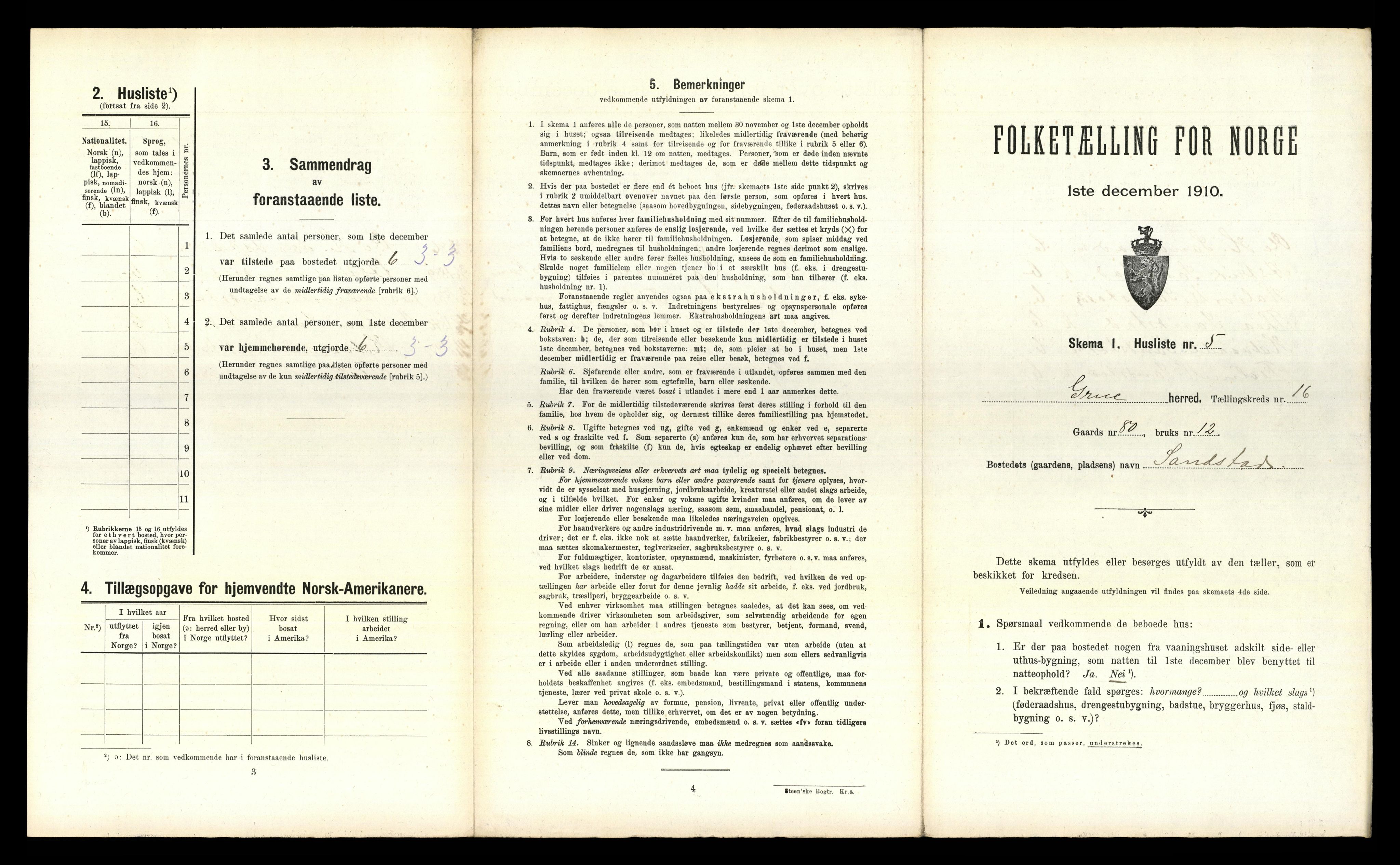 RA, Folketelling 1910 for 0423 Grue herred, 1910, s. 1945