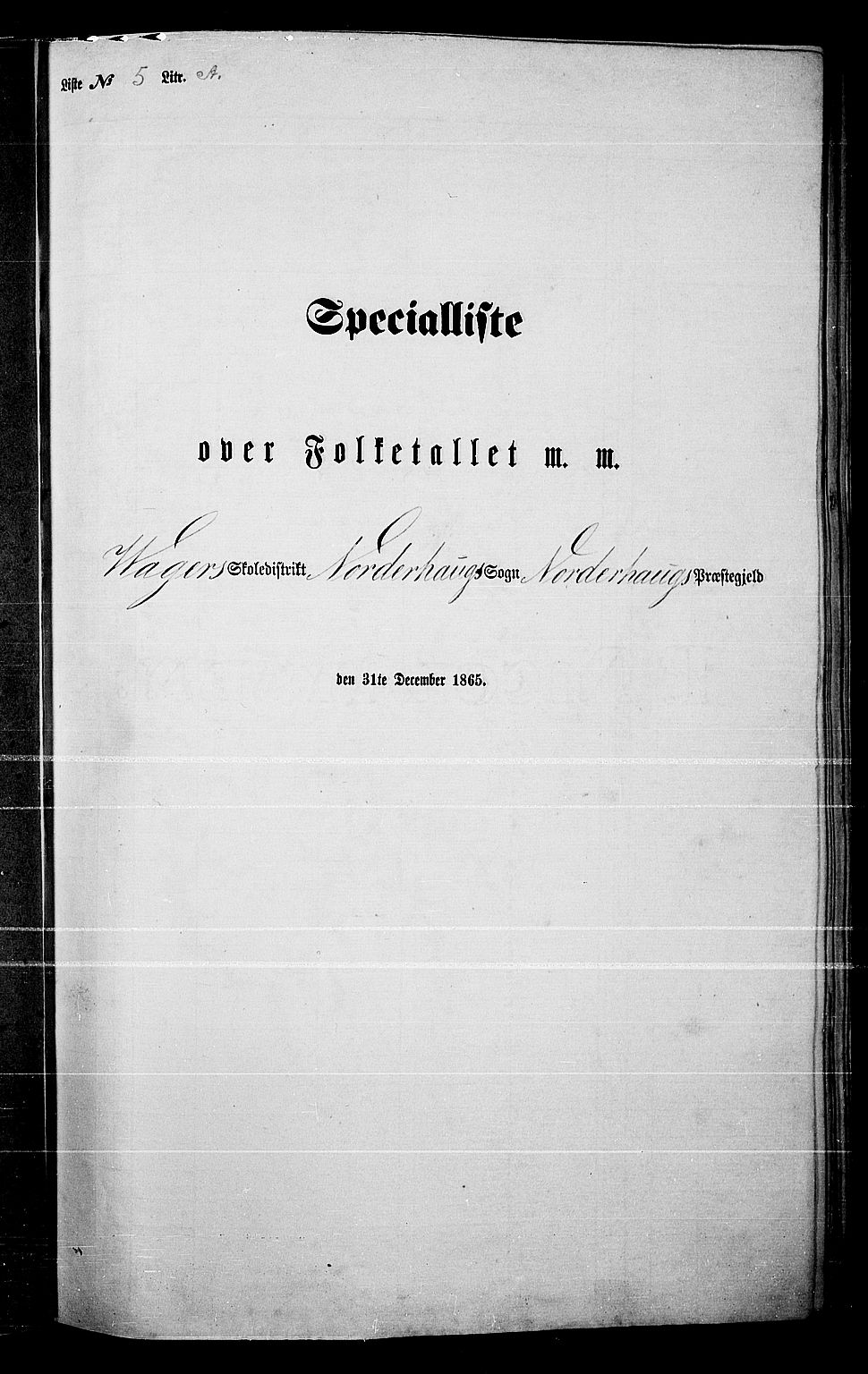 RA, Folketelling 1865 for 0613L Norderhov prestegjeld, Norderhov sokn, Haug sokn og Lunder sokn, 1865, s. 93