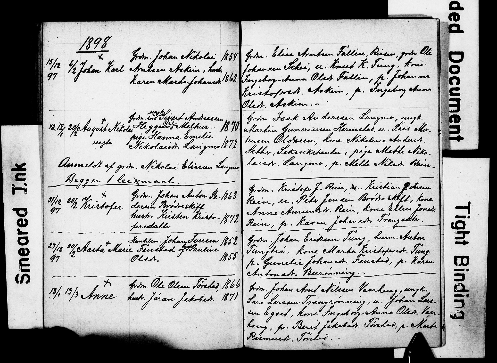 Ministerialprotokoller, klokkerbøker og fødselsregistre - Sør-Trøndelag, AV/SAT-A-1456/646/L0630: Klokkerbok nr. 646C03, 1895-1905