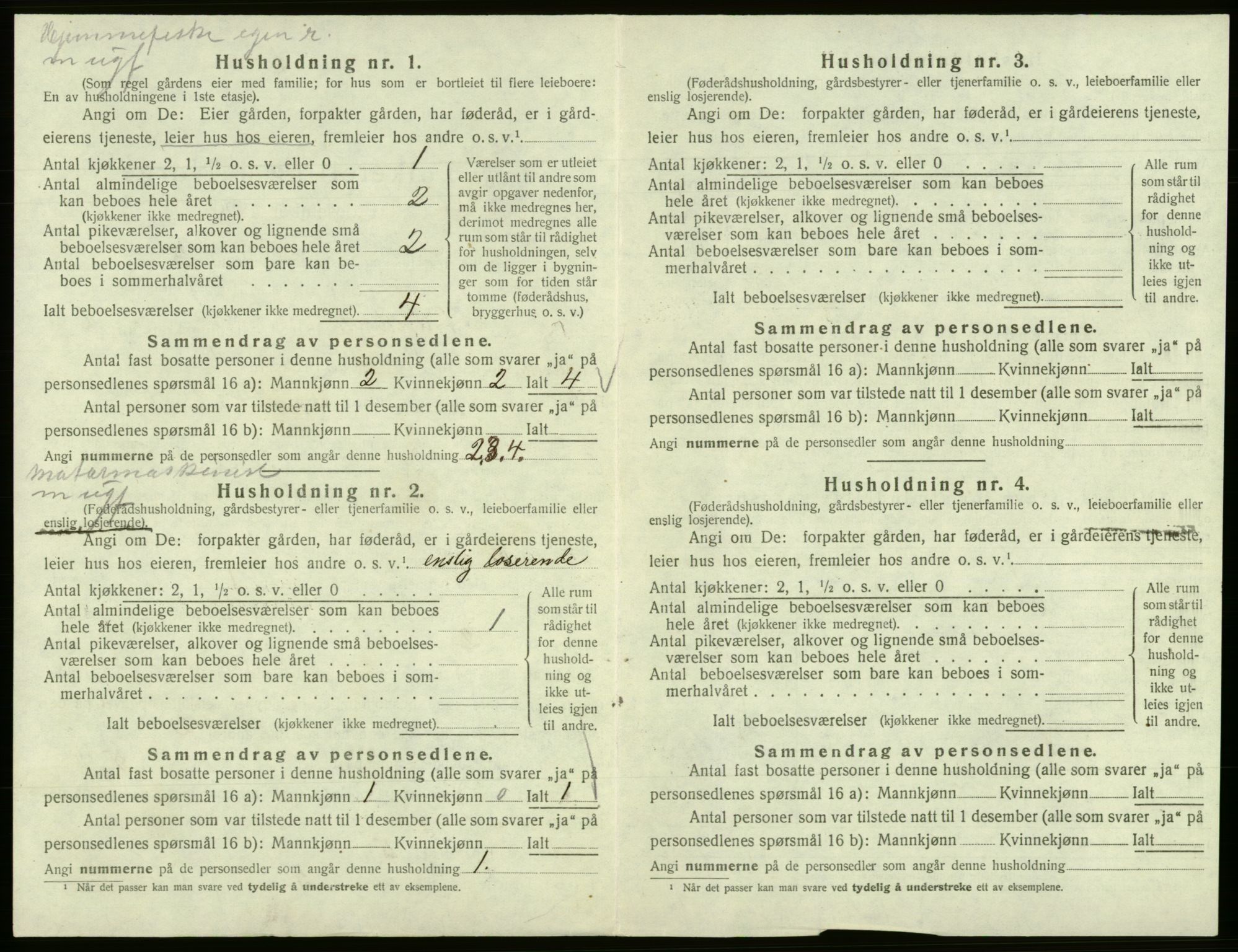 SAB, Folketelling 1920 for 1240 Strandvik herred, 1920, s. 666