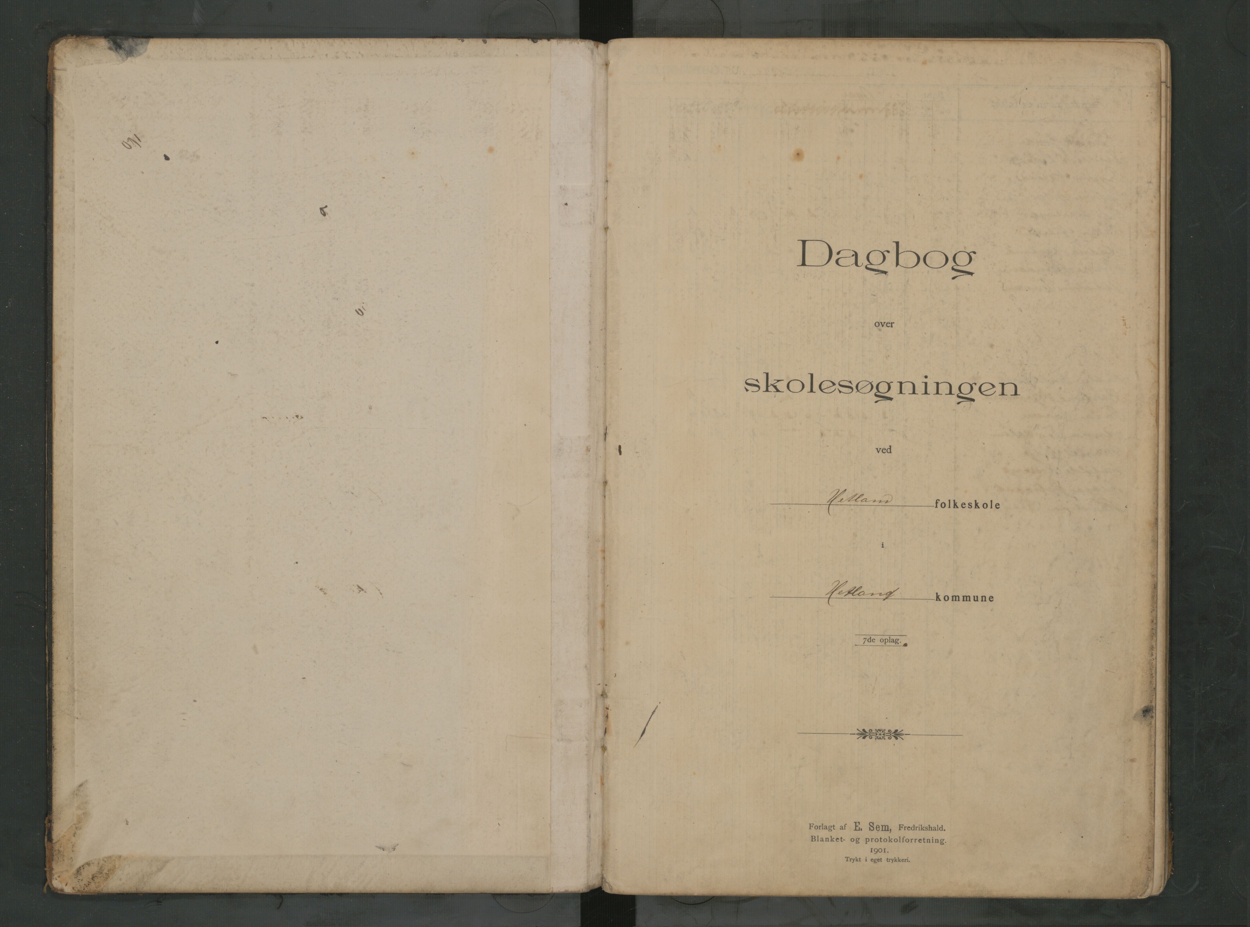 Hetland kommune. Kvaleberg skole, BYST/A-0145/G/Ga/L0004: Klassedagbok, 1901-1912