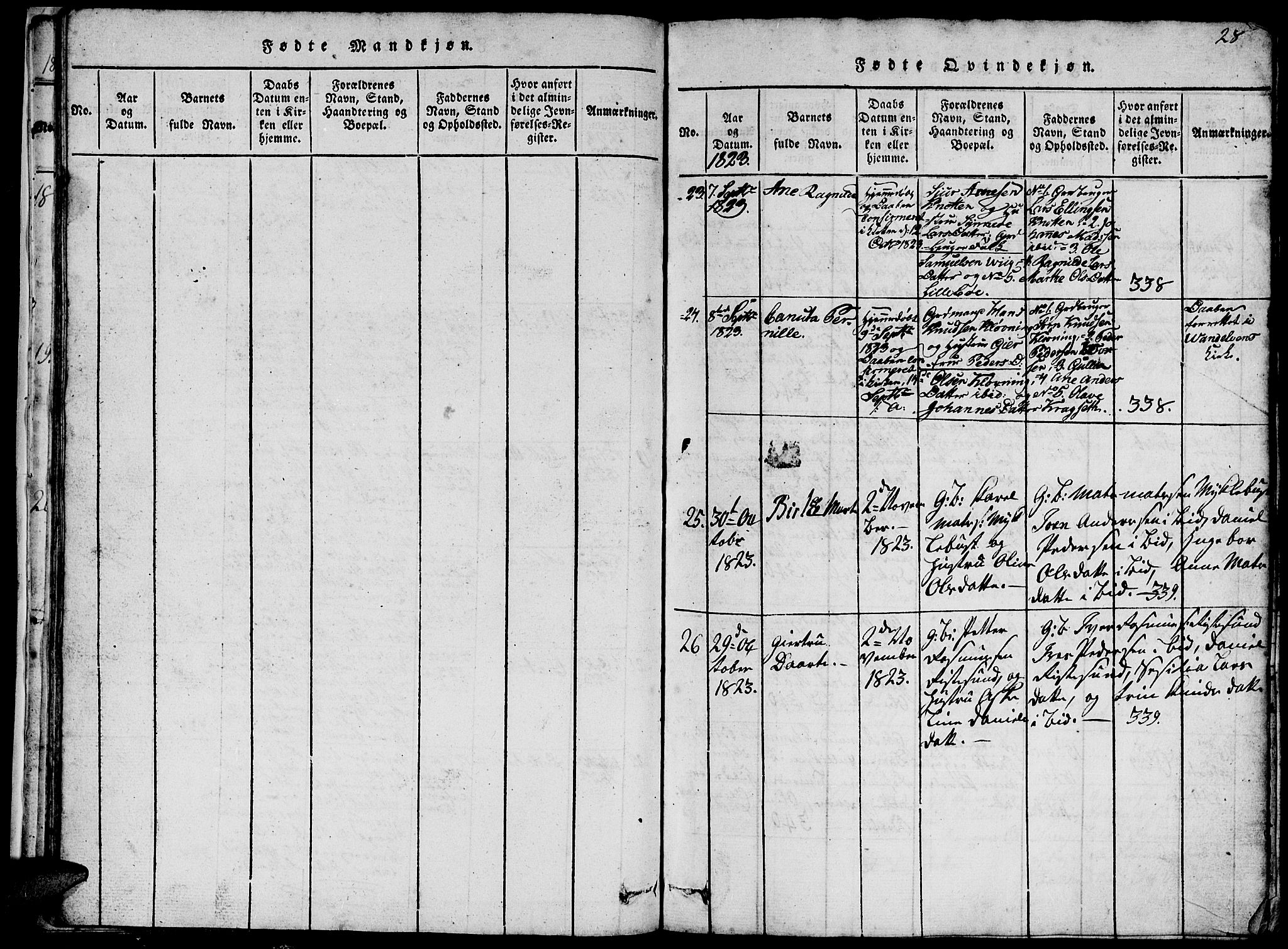 Ministerialprotokoller, klokkerbøker og fødselsregistre - Møre og Romsdal, AV/SAT-A-1454/503/L0046: Klokkerbok nr. 503C01, 1816-1842, s. 28