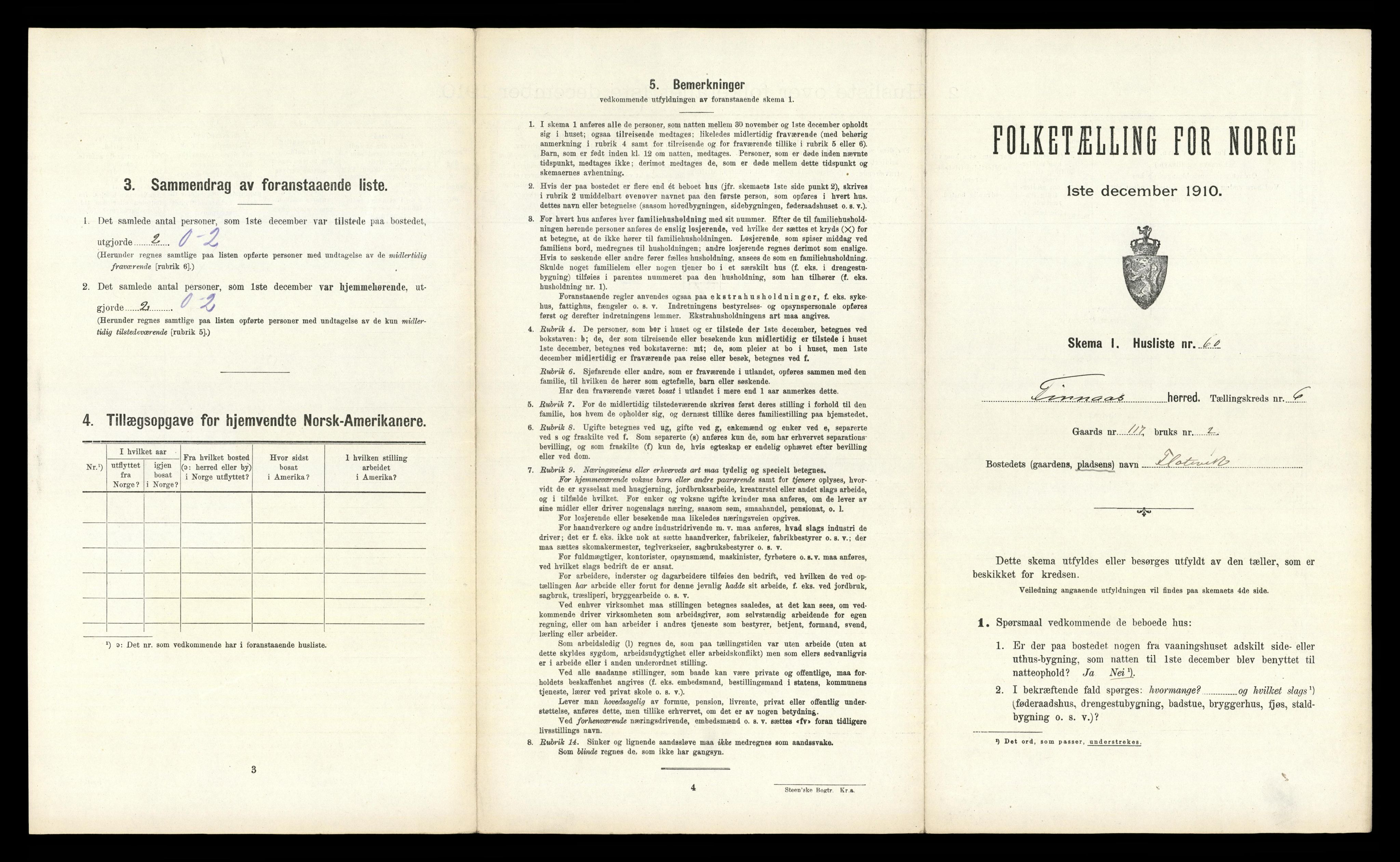 RA, Folketelling 1910 for 1218 Finnås herred, 1910, s. 764