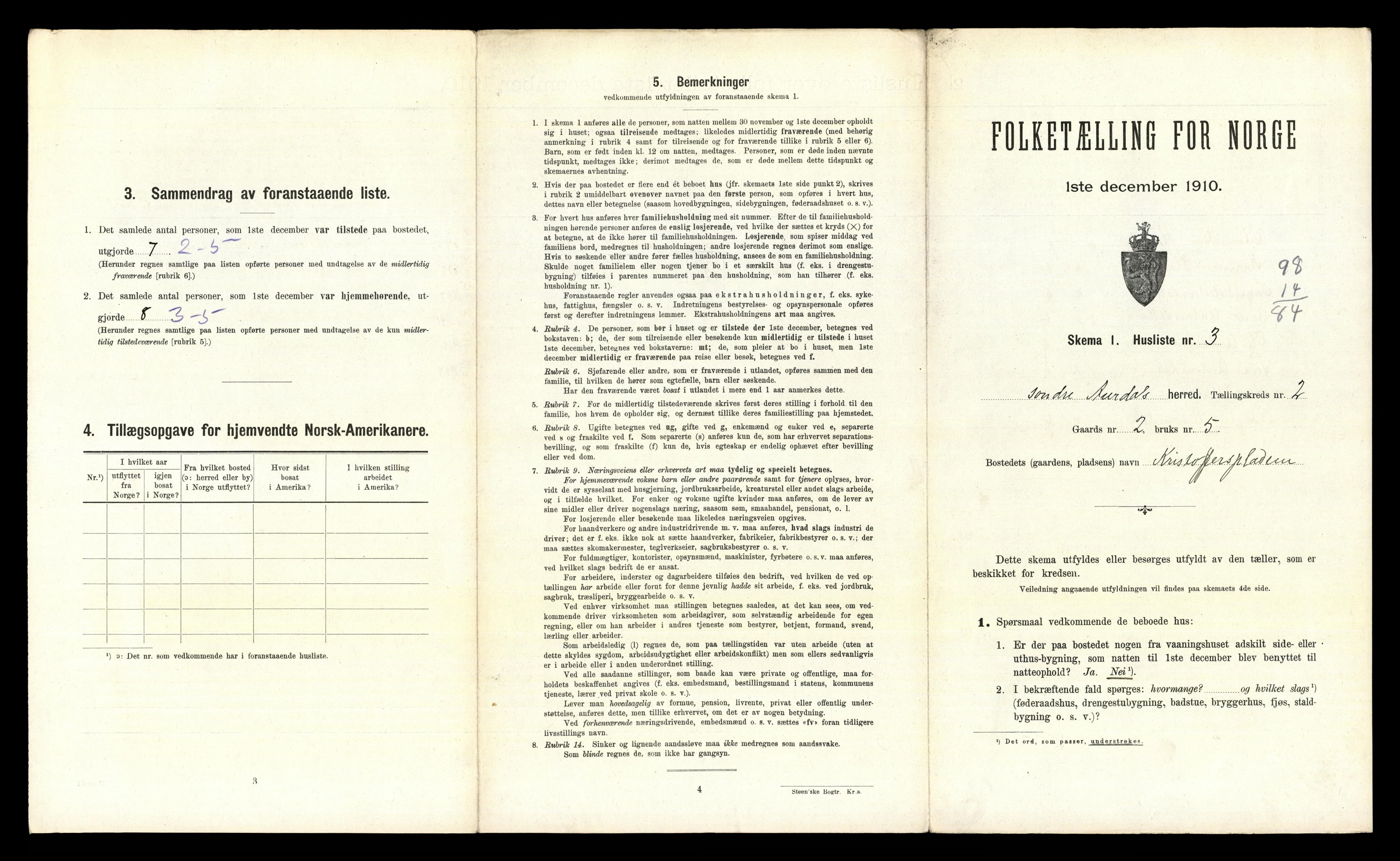 RA, Folketelling 1910 for 0540 Sør-Aurdal herred, 1910, s. 99