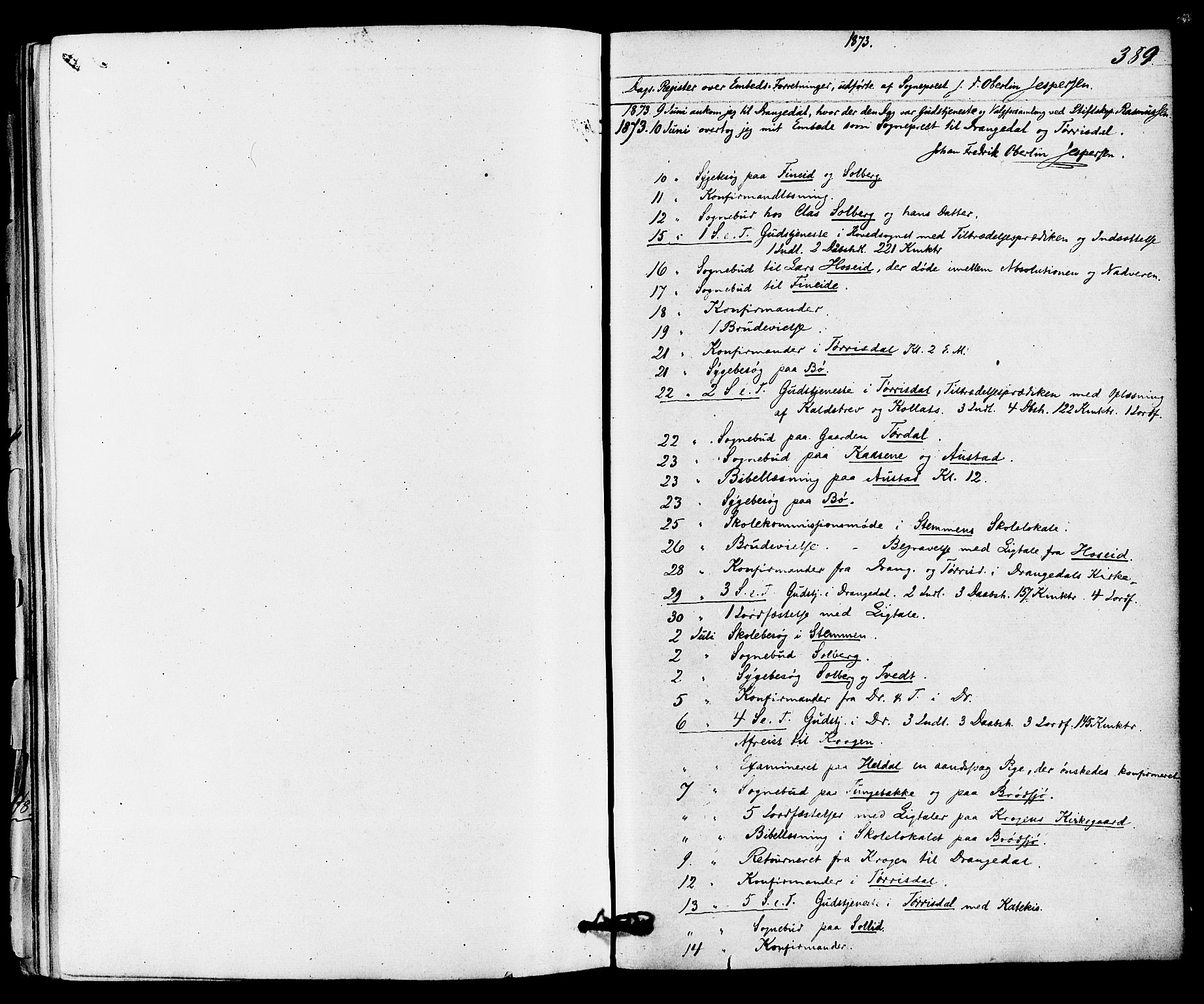 Drangedal kirkebøker, AV/SAKO-A-258/F/Fa/L0009: Ministerialbok nr. 9 /1, 1872-1884, s. 389
