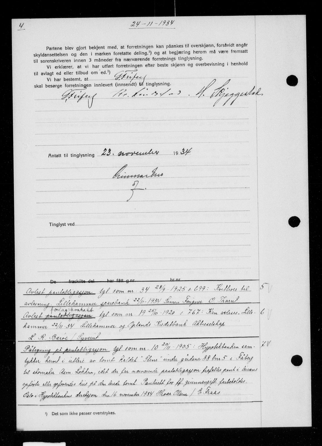 Sør-Gudbrandsdal tingrett, AV/SAH-TING-004/H/Hb/Hbb/L0026: Pantebok nr. II 26, 1934-1935, s. 4