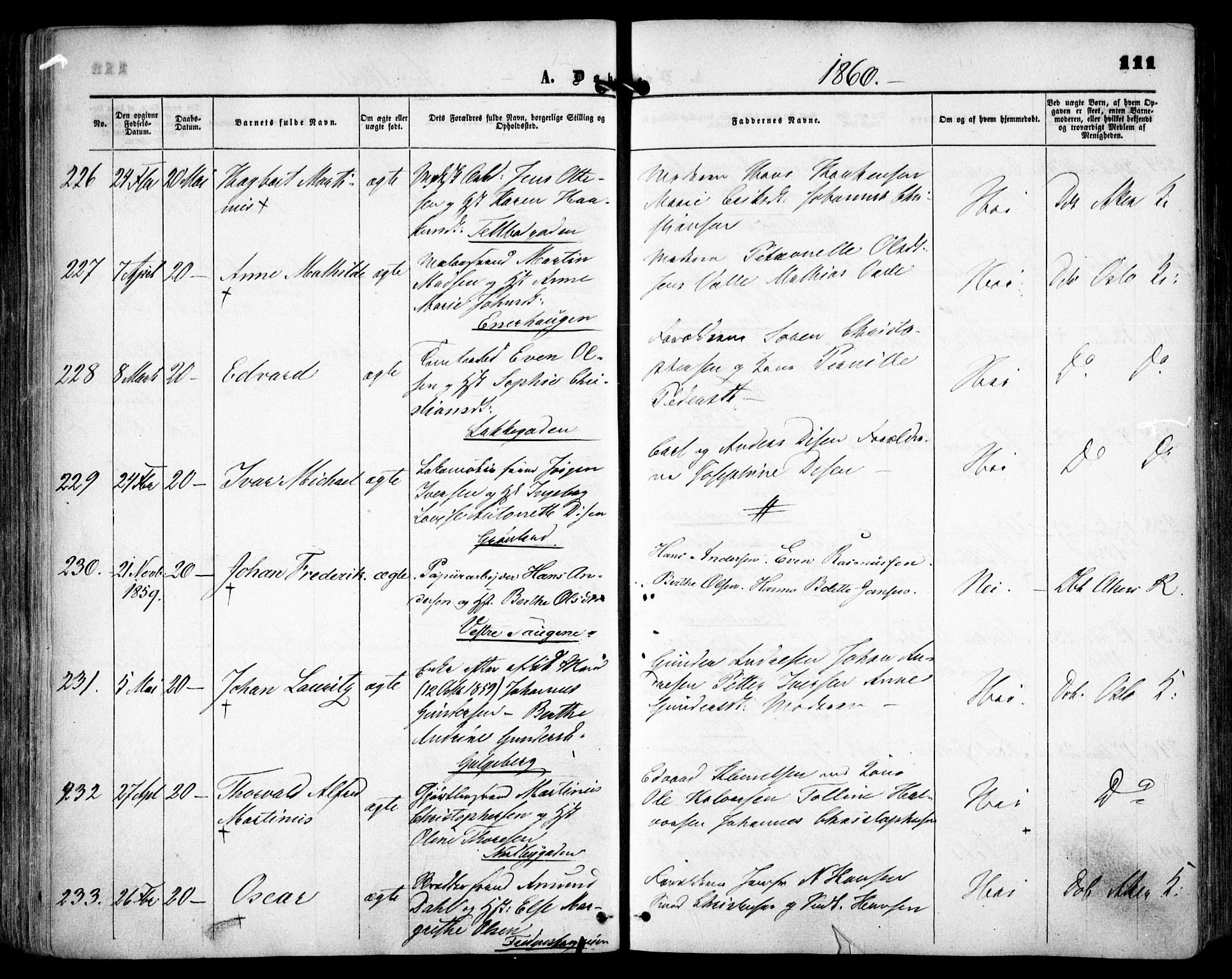 Grønland prestekontor Kirkebøker, SAO/A-10848/F/Fa/L0001: Ministerialbok nr. 1, 1859-1861, s. 111