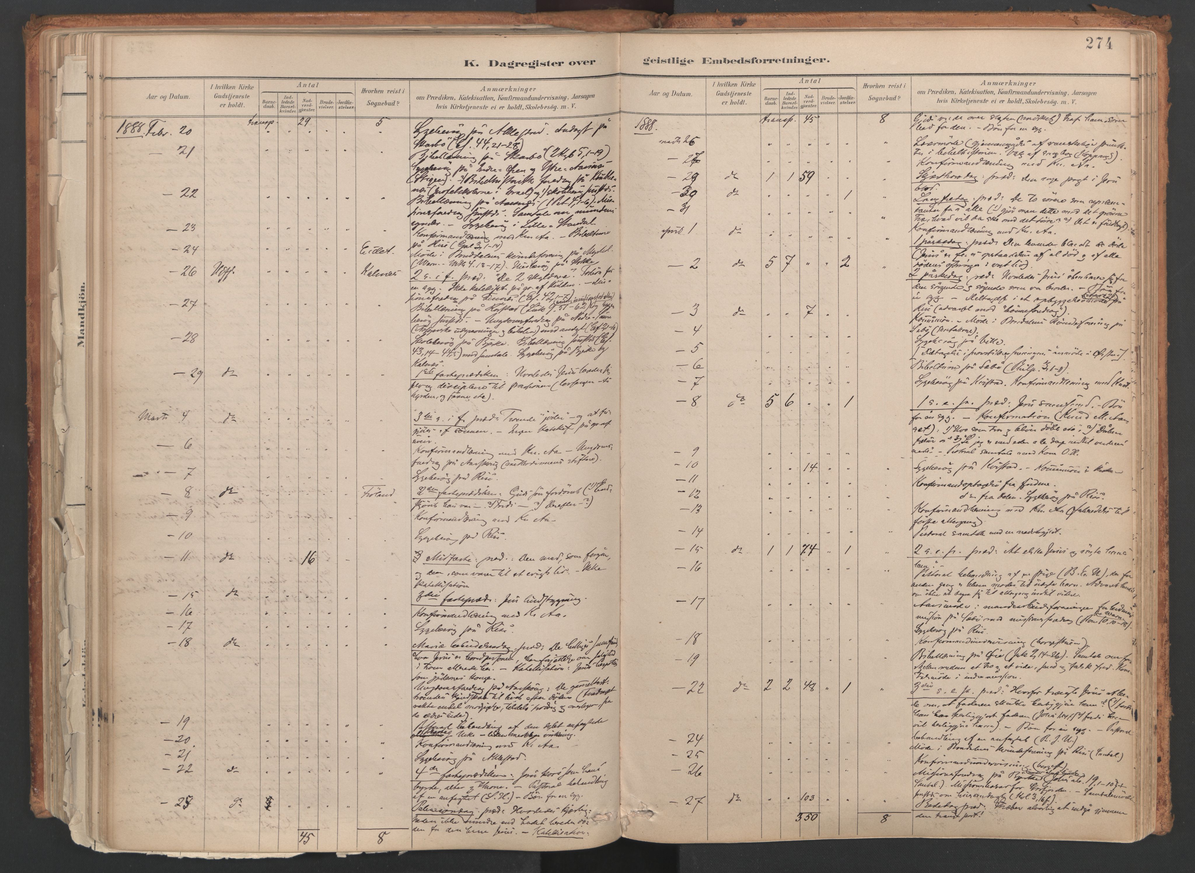 Ministerialprotokoller, klokkerbøker og fødselsregistre - Møre og Romsdal, AV/SAT-A-1454/515/L0211: Ministerialbok nr. 515A07, 1886-1910, s. 274