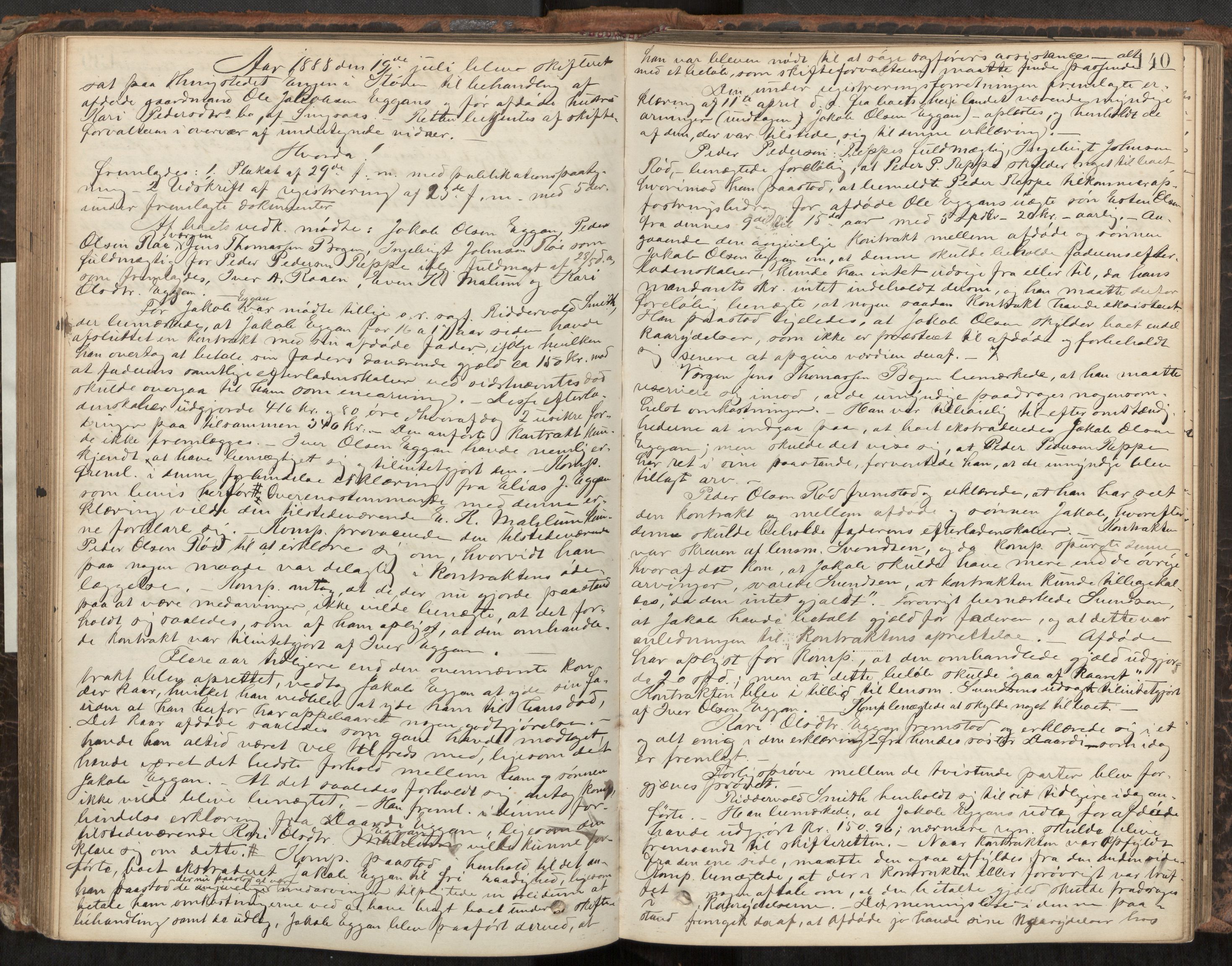 Gauldal sorenskriveri, AV/SAT-A-0014/1/3/3B/L0003: Skiftebehandlingsprotokoll, 1881-1896, s. 140