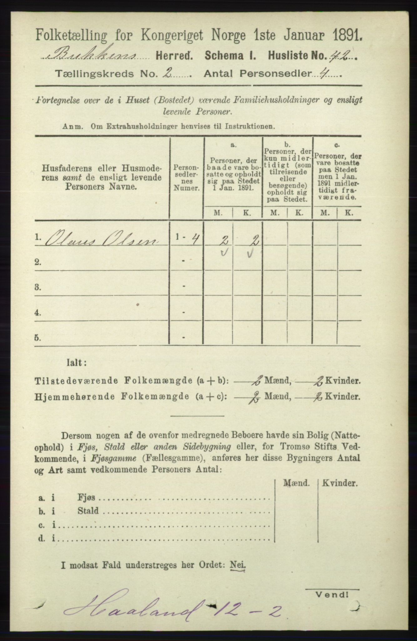 RA, Folketelling 1891 for 1145 Bokn herred, 1891, s. 338