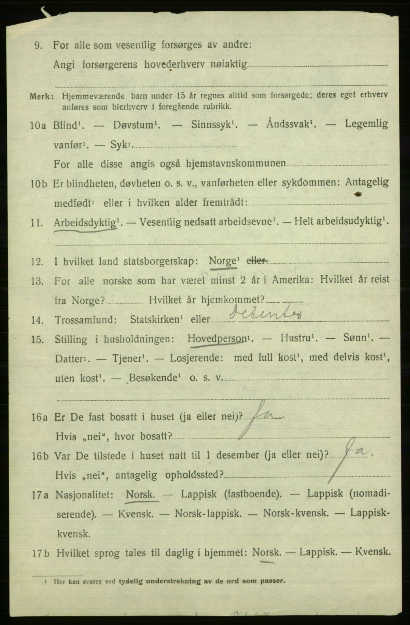 SATØ, Folketelling 1920 for 2018 Måsøy herred, 1920, s. 3949