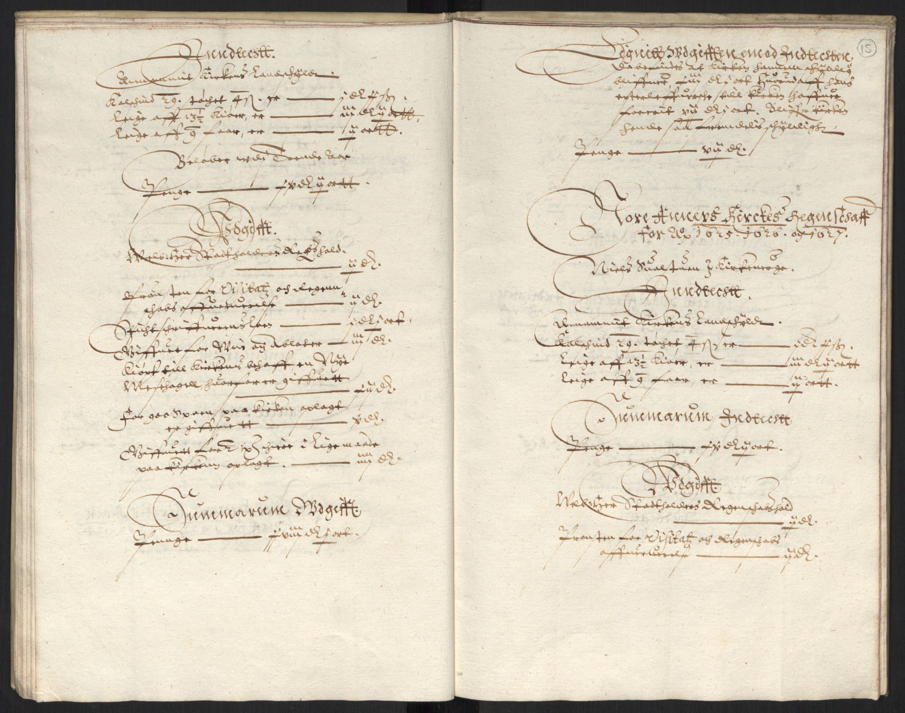 Rentekammeret inntil 1814, Reviderte regnskaper, Kirkeregnskap, AV/RA-EA-4067/Ra/L0004/0004: Kirkeregnskap / Noen resterende kirkeregnskaper for Oslo stift i Jens Juels tid, 1615-1628, s. 14b-15a