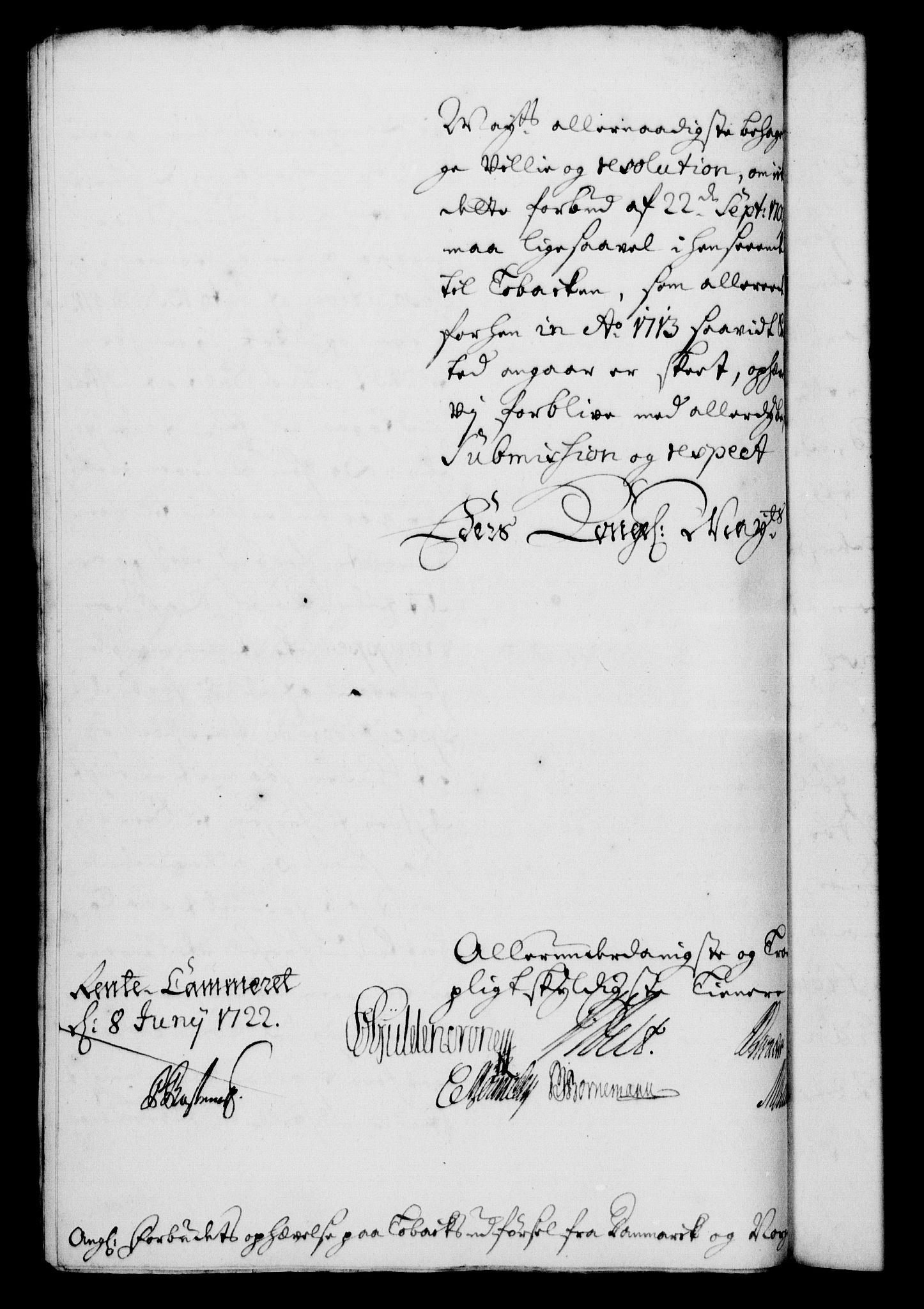 Rentekammeret, Kammerkanselliet, RA/EA-3111/G/Gf/Gfa/L0005: Norsk relasjons- og resolusjonsprotokoll (merket RK 52.5), 1722, s. 369