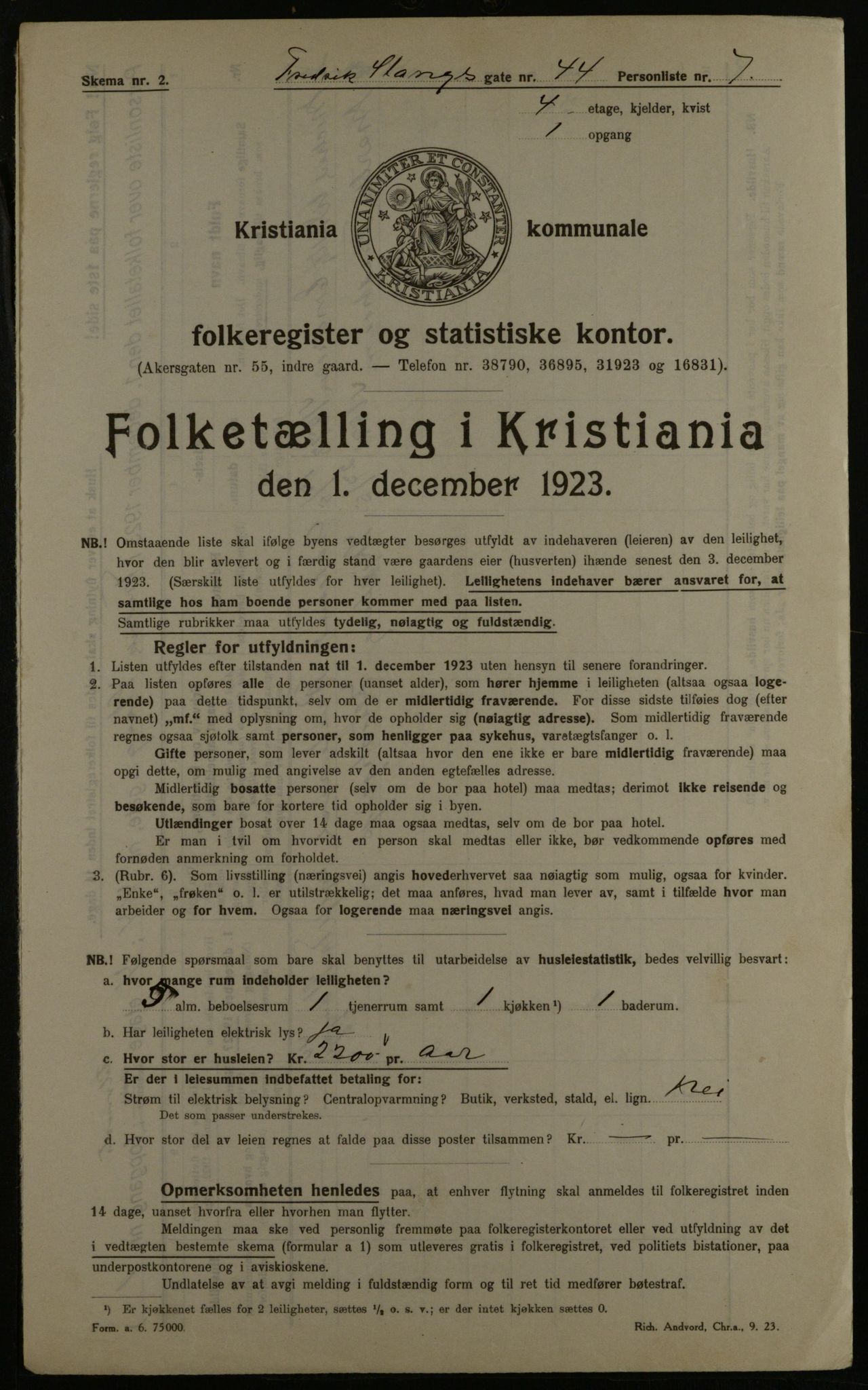 OBA, Kommunal folketelling 1.12.1923 for Kristiania, 1923, s. 29928