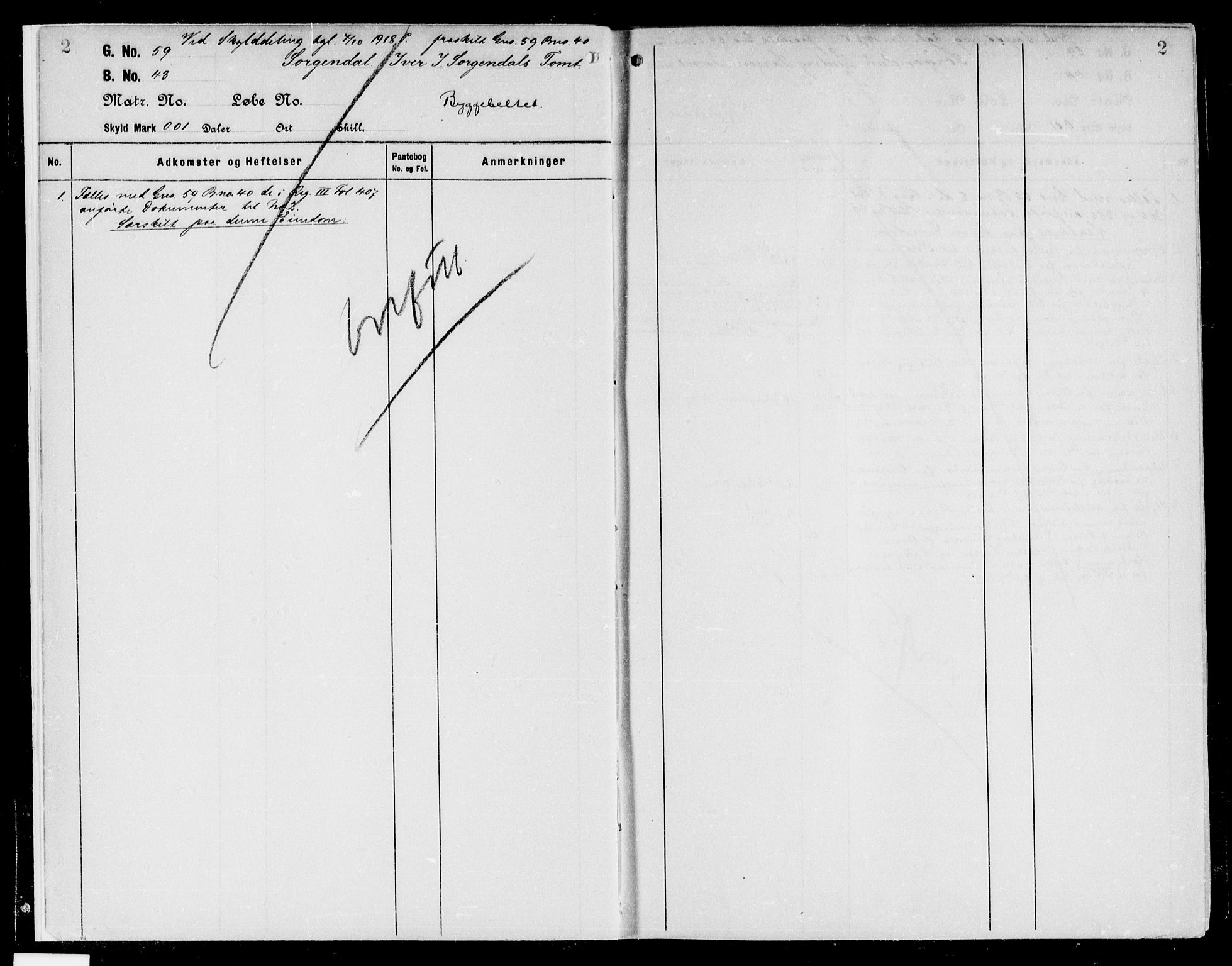 Sør-Gudbrandsdal tingrett, SAH/TING-004/H/Ha/Hae/L0004: Panteregister nr. 3.4, 1918-1954, s. 2