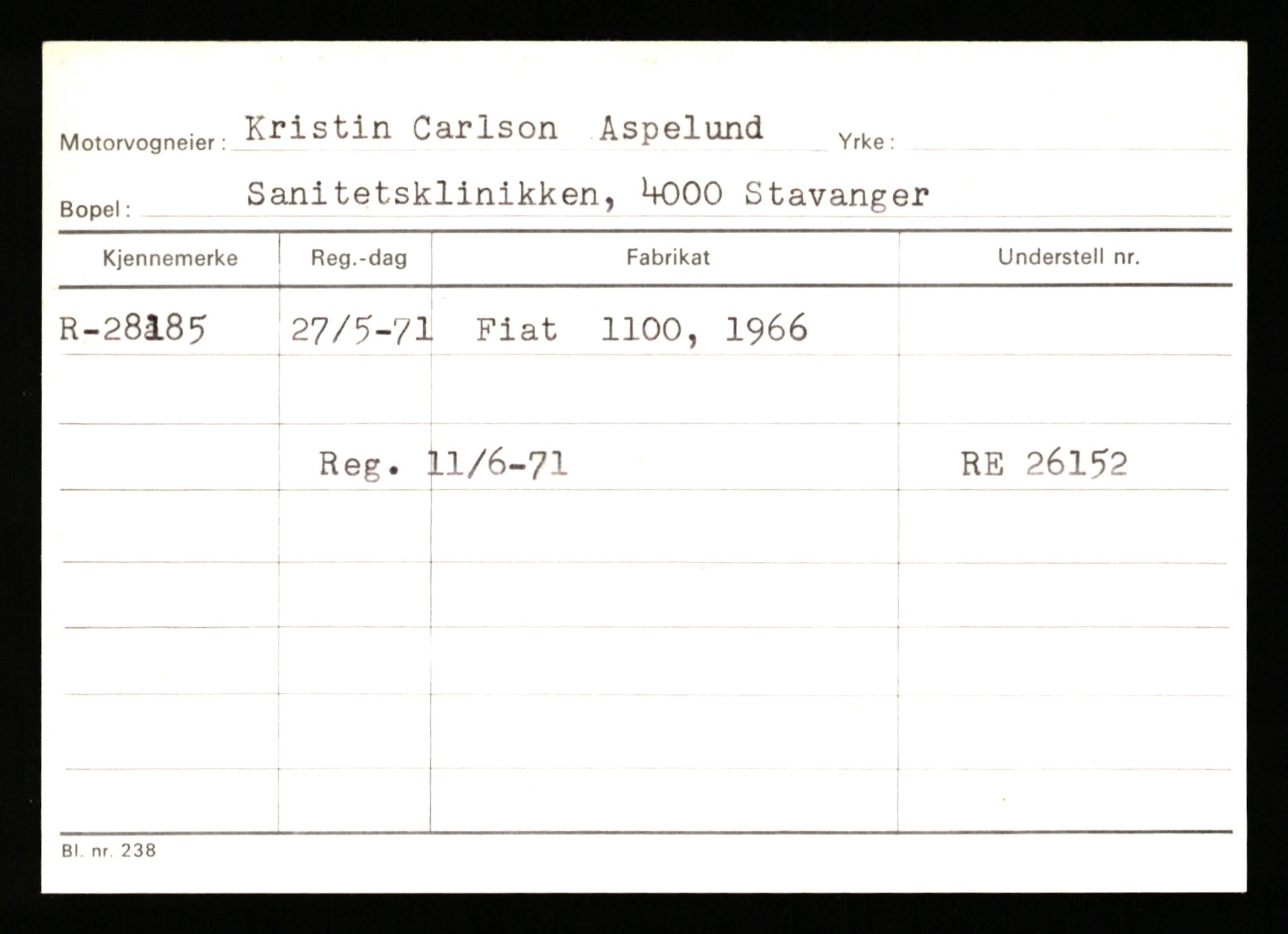 Stavanger trafikkstasjon, AV/SAST-A-101942/0/G/L0005: Registreringsnummer: 23000 - 34245, 1930-1971, s. 1665