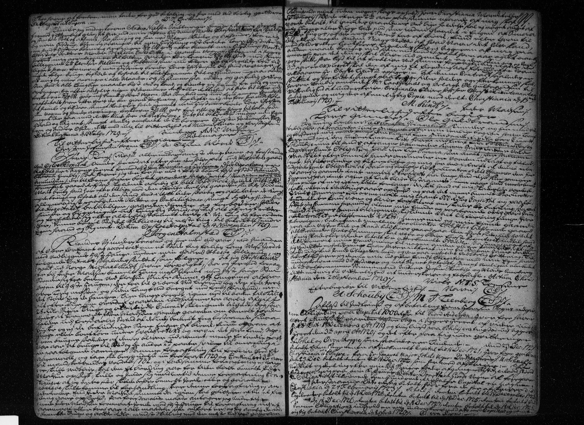 Aker sorenskriveri, SAO/A-10895/G/Gb/Gba/L0001: Pantebok nr. I 1, 1710-1740, s. 199