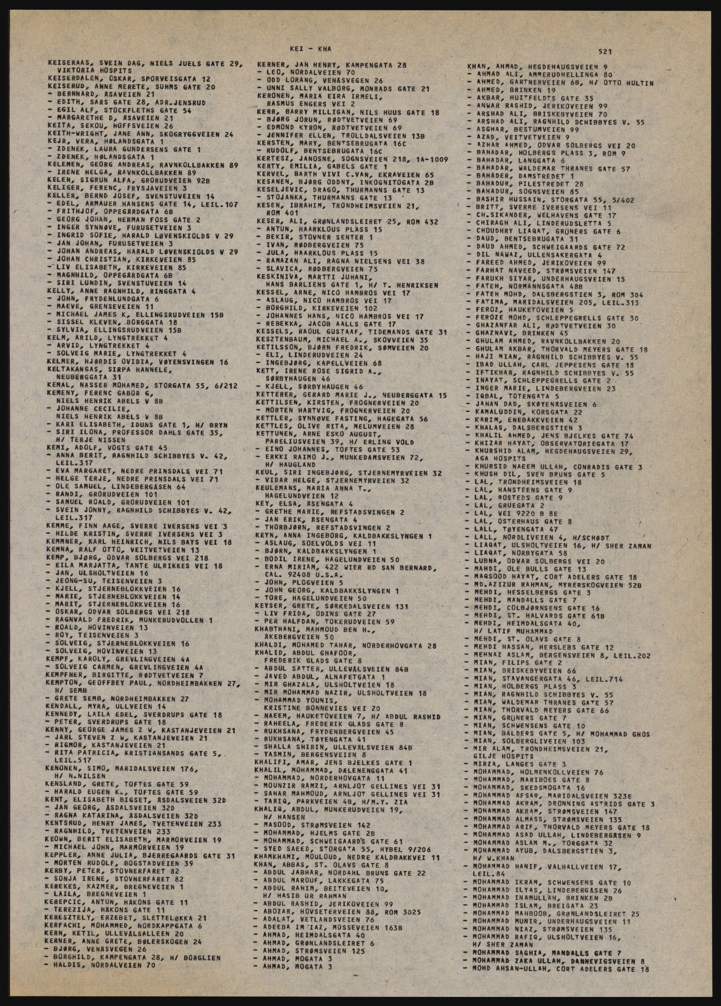Kristiania/Oslo adressebok, PUBL/-, 1981-1982, s. 521