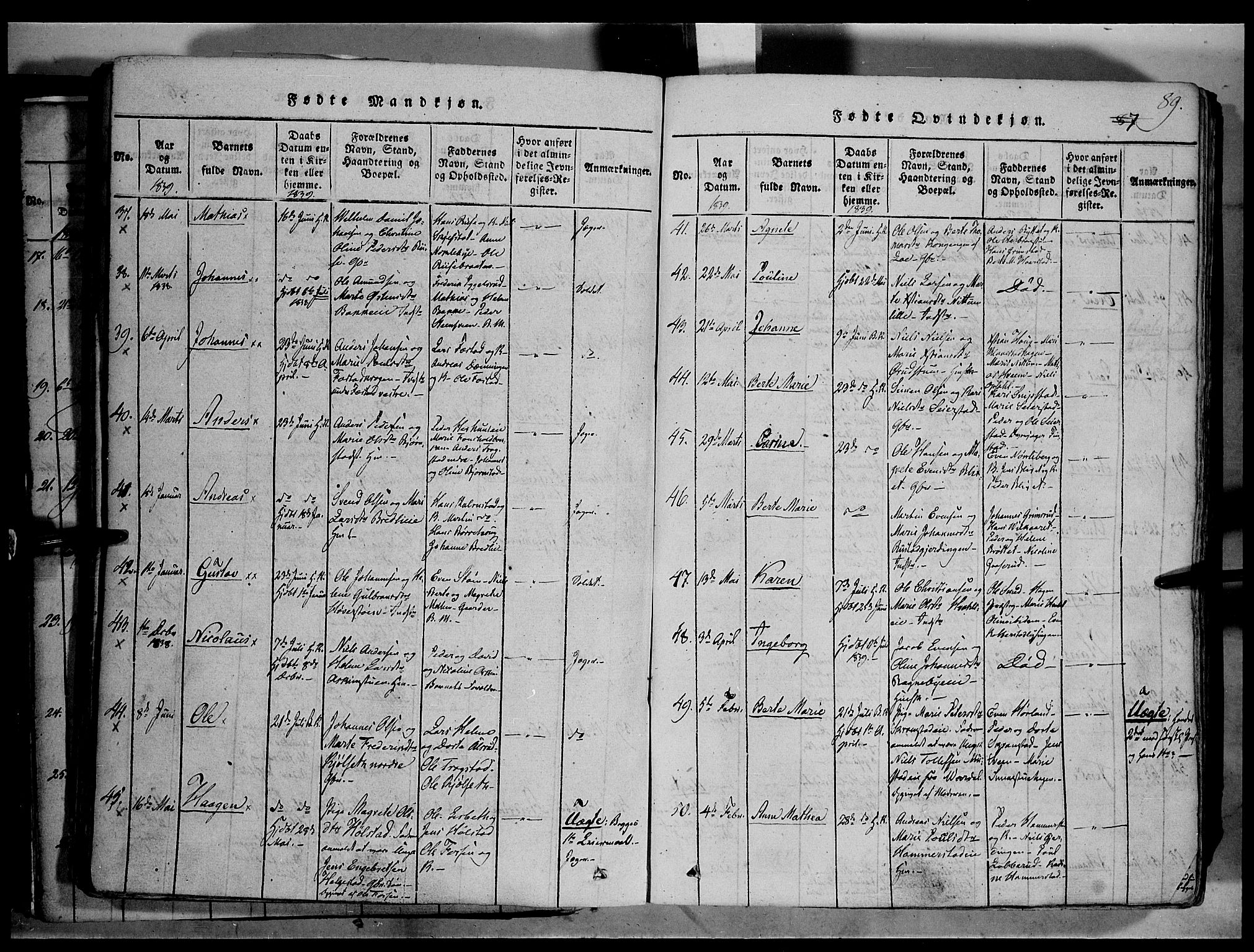 Østre Toten prestekontor, AV/SAH-PREST-104/H/Ha/Haa/L0001: Ministerialbok nr. 1, 1828-1839, s. 89