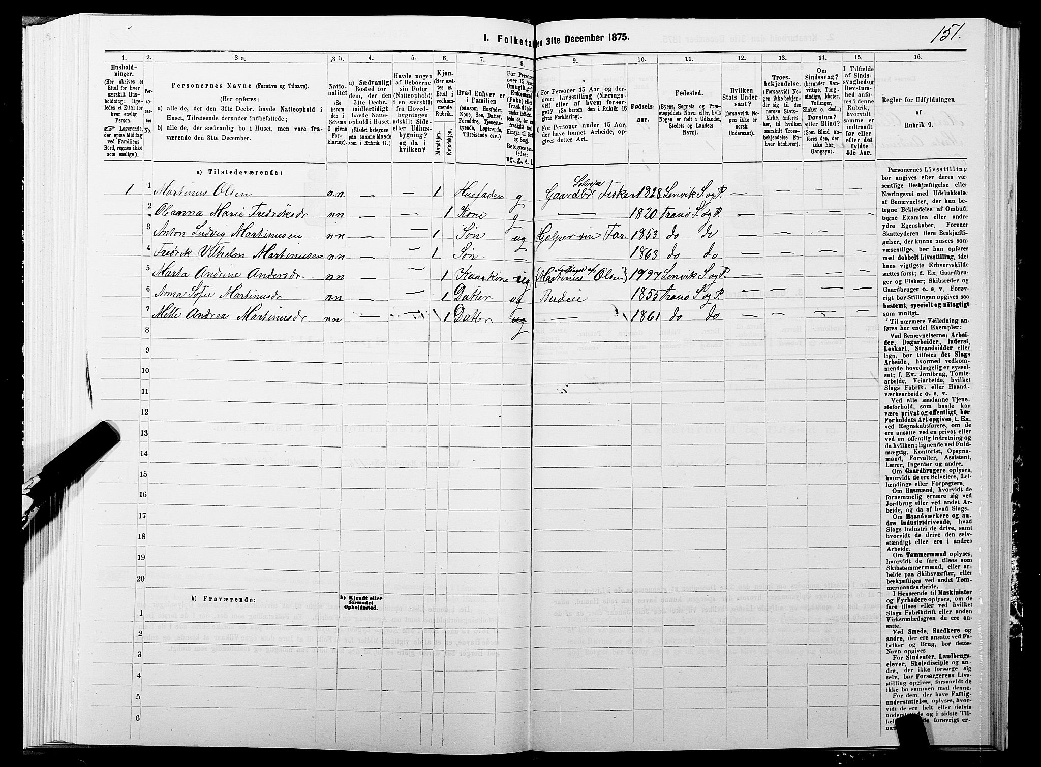 SATØ, Folketelling 1875 for 1927P Tranøy prestegjeld, 1875, s. 4151