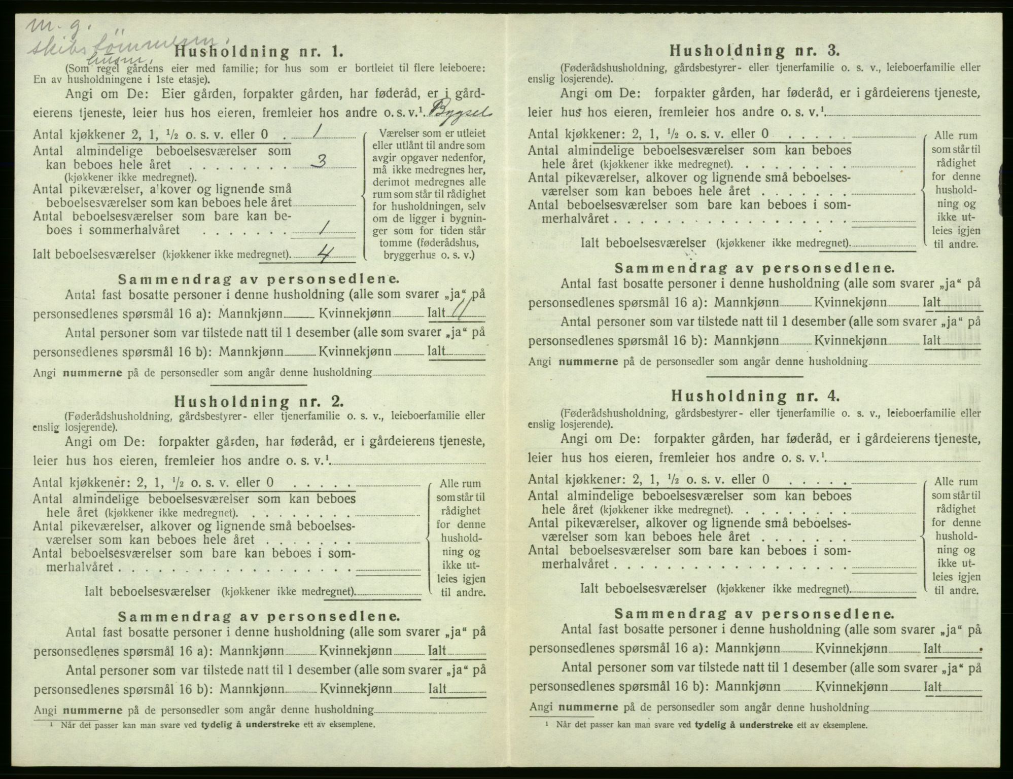 SAB, Folketelling 1920 for 1222 Fitjar herred, 1920, s. 584