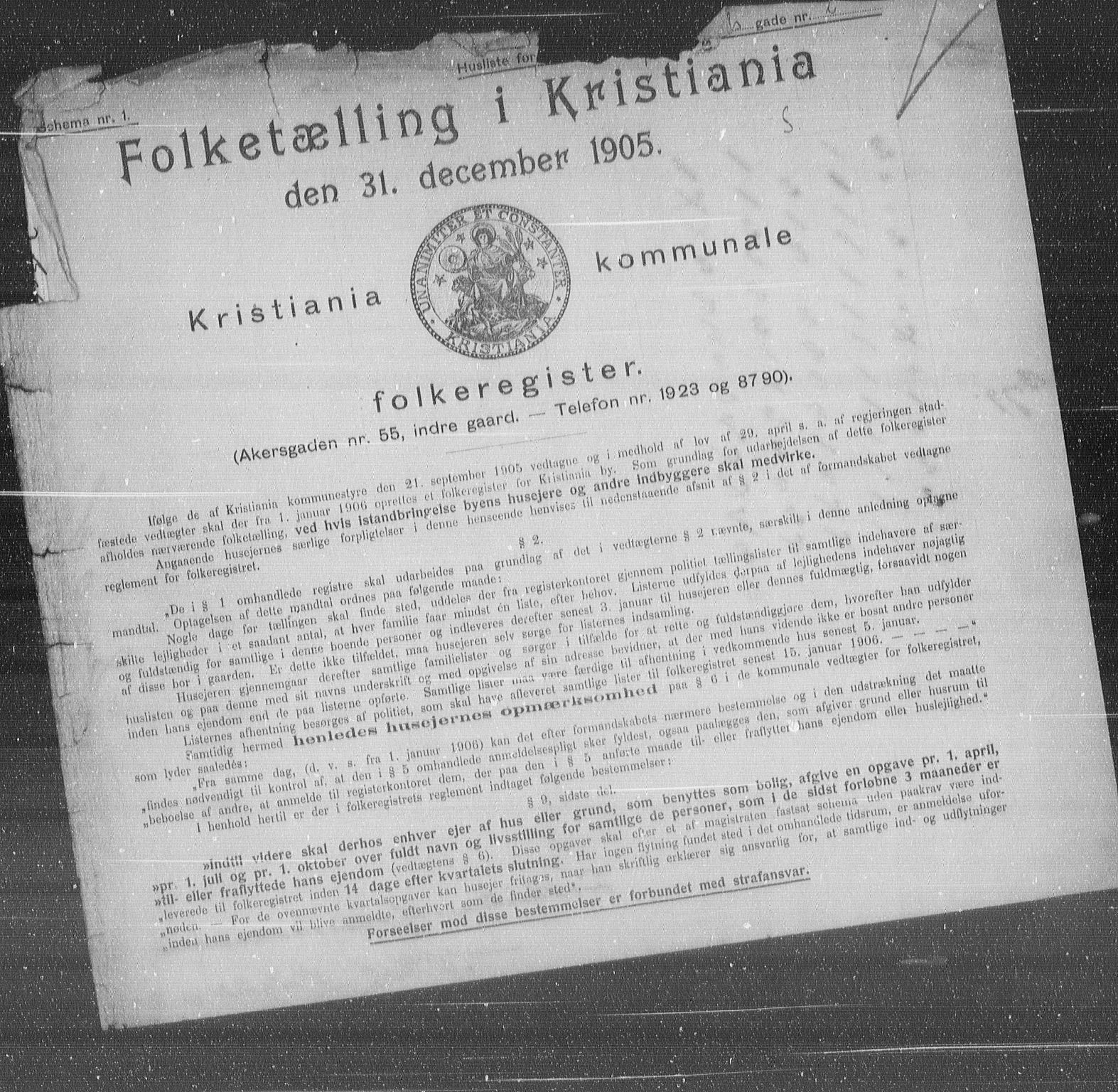 OBA, Kommunal folketelling 31.12.1905 for Kristiania kjøpstad, 1905, s. 67860