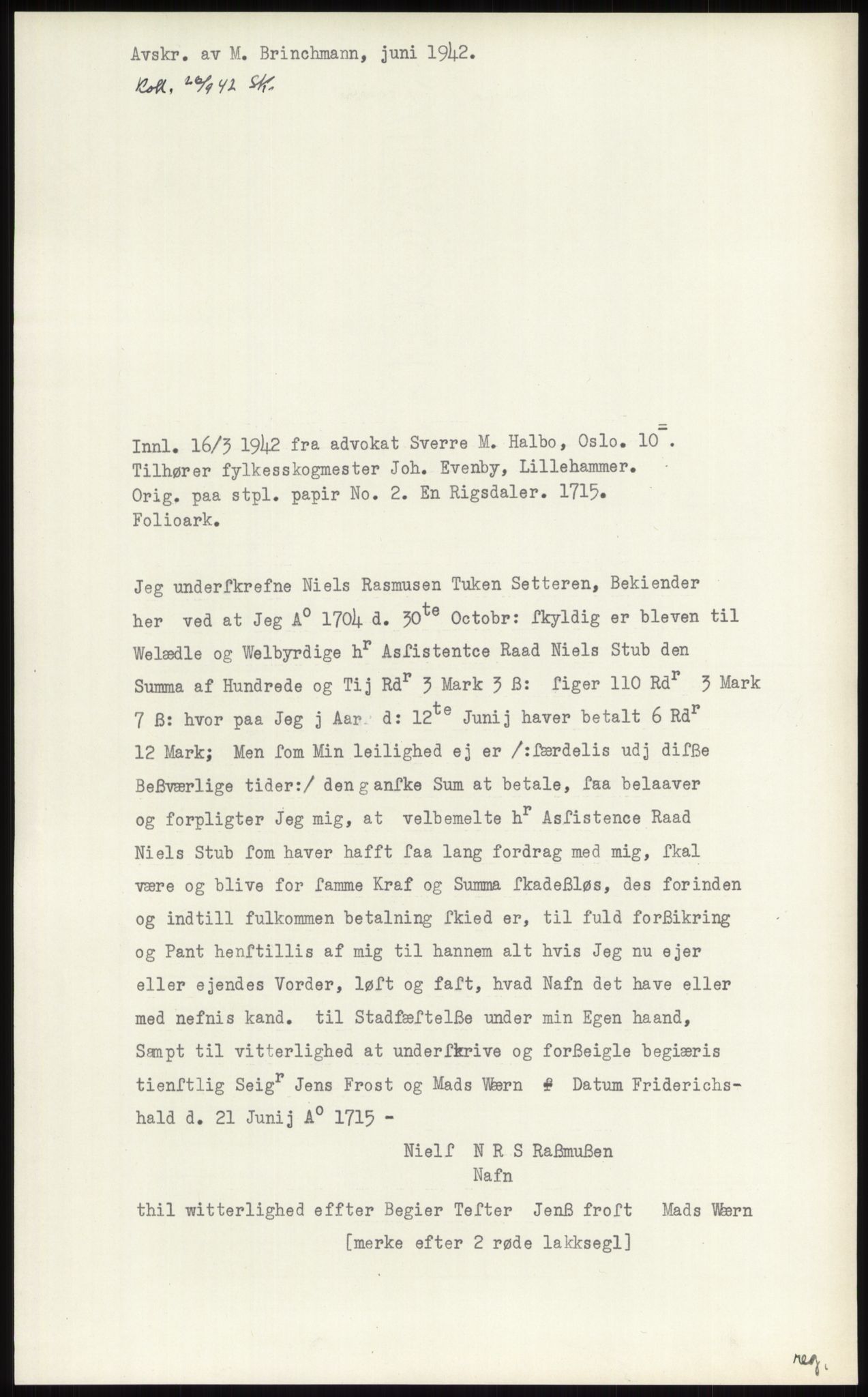 Samlinger til kildeutgivelse, Diplomavskriftsamlingen, AV/RA-EA-4053/H/Ha, s. 324