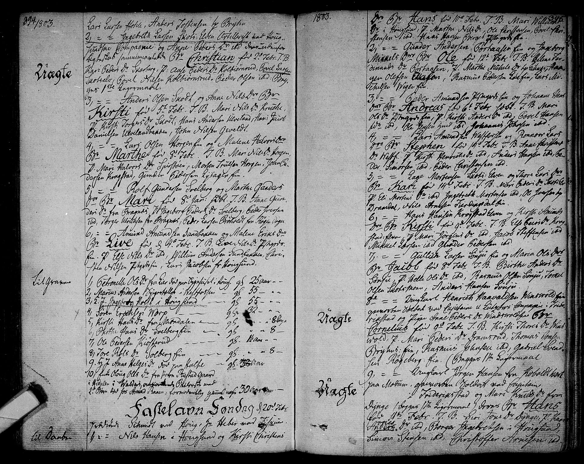 Eiker kirkebøker, SAKO/A-4/F/Fa/L0009: Ministerialbok nr. I 9, 1789-1806, s. 394-395