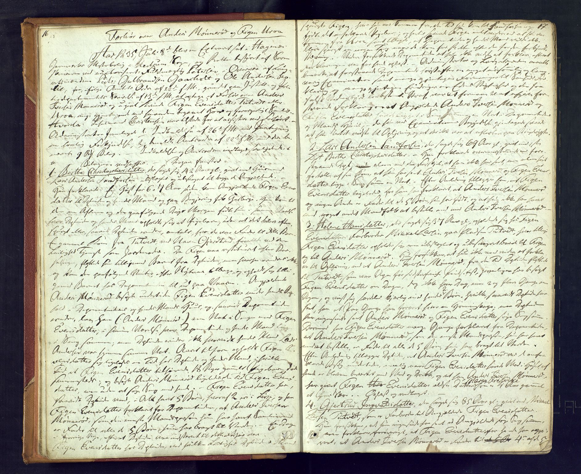 Larvik sorenskriveri, AV/SAKO-A-83/F/Fc/L0004: Ekstrarettsprotokoll, 1835-1839, s. 16-17