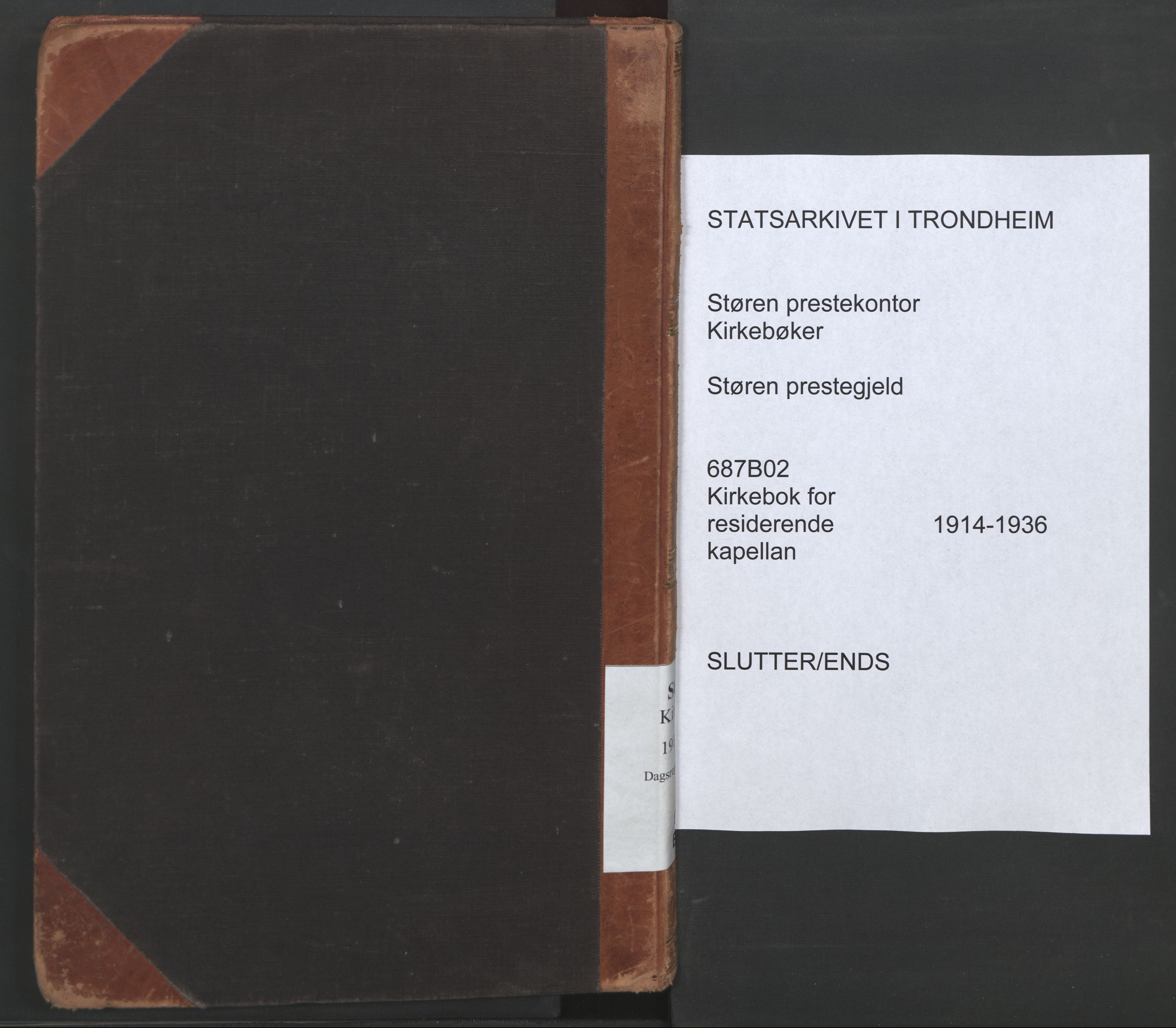Ministerialprotokoller, klokkerbøker og fødselsregistre - Sør-Trøndelag, AV/SAT-A-1456/687/L1013: Dagsregister nr. 687B02, 1914-1936