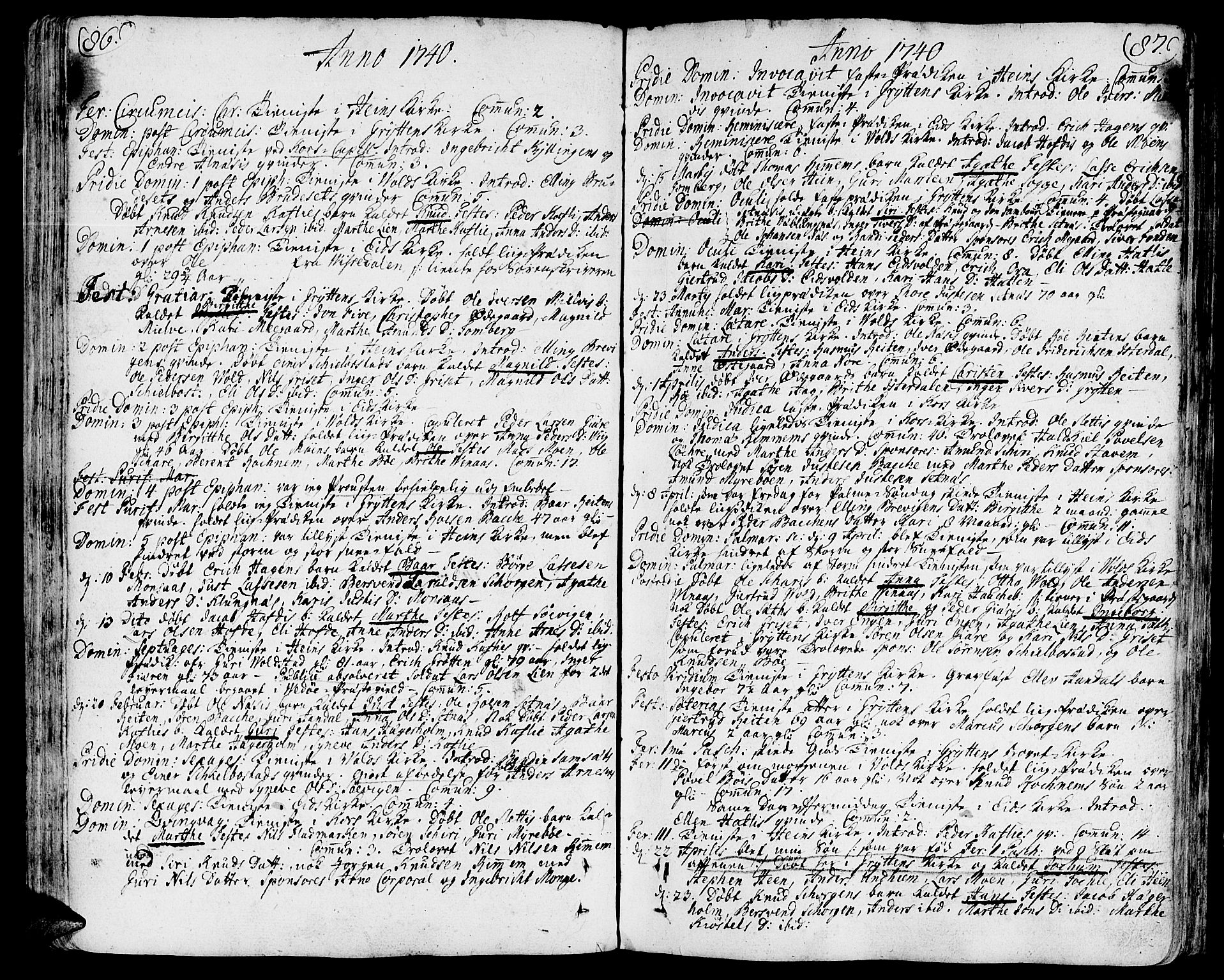 Ministerialprotokoller, klokkerbøker og fødselsregistre - Møre og Romsdal, AV/SAT-A-1454/544/L0568: Ministerialbok nr. 544A01, 1725-1763, s. 86-87