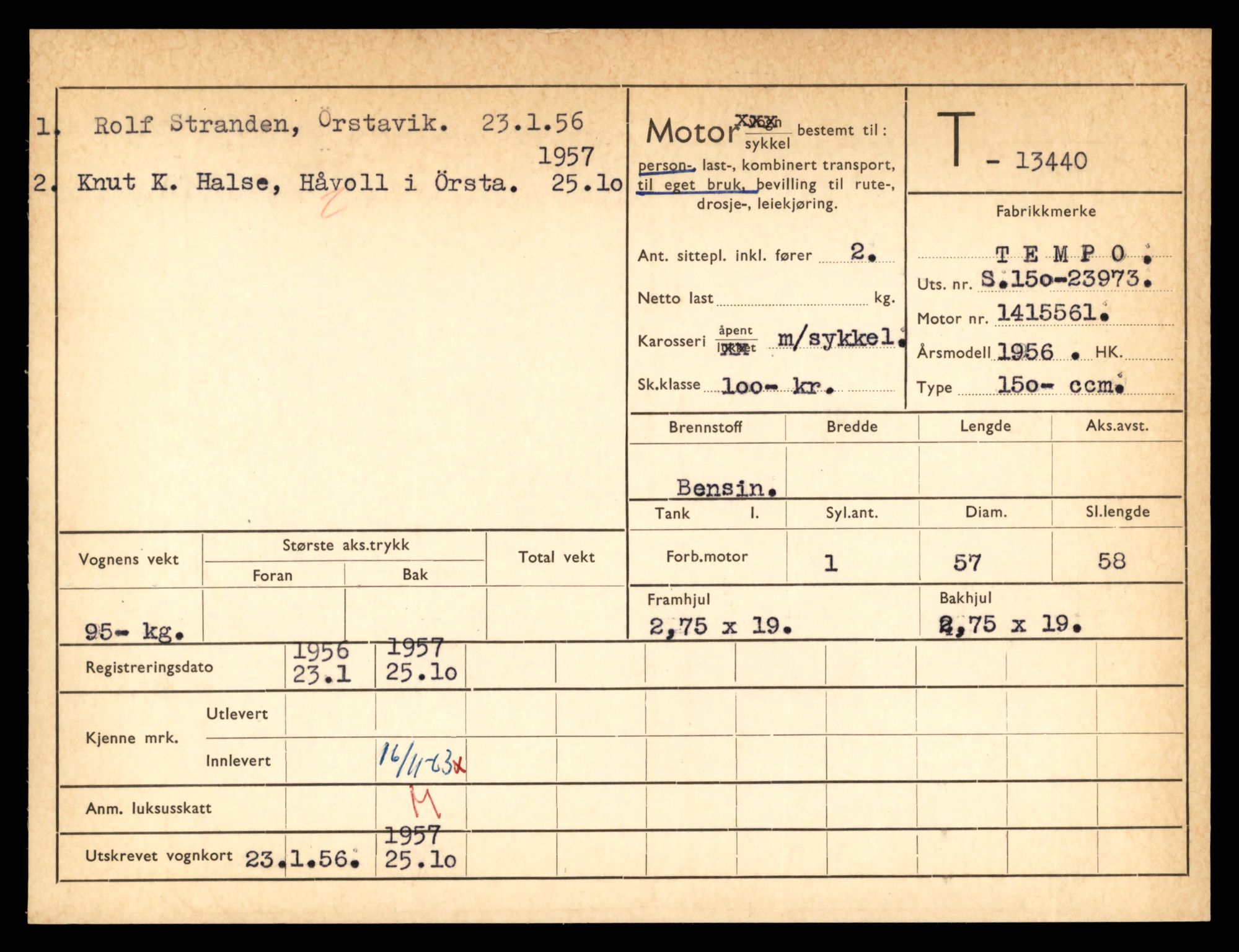 Møre og Romsdal vegkontor - Ålesund trafikkstasjon, AV/SAT-A-4099/F/Fe/L0039: Registreringskort for kjøretøy T 13361 - T 13530, 1927-1998, s. 1337