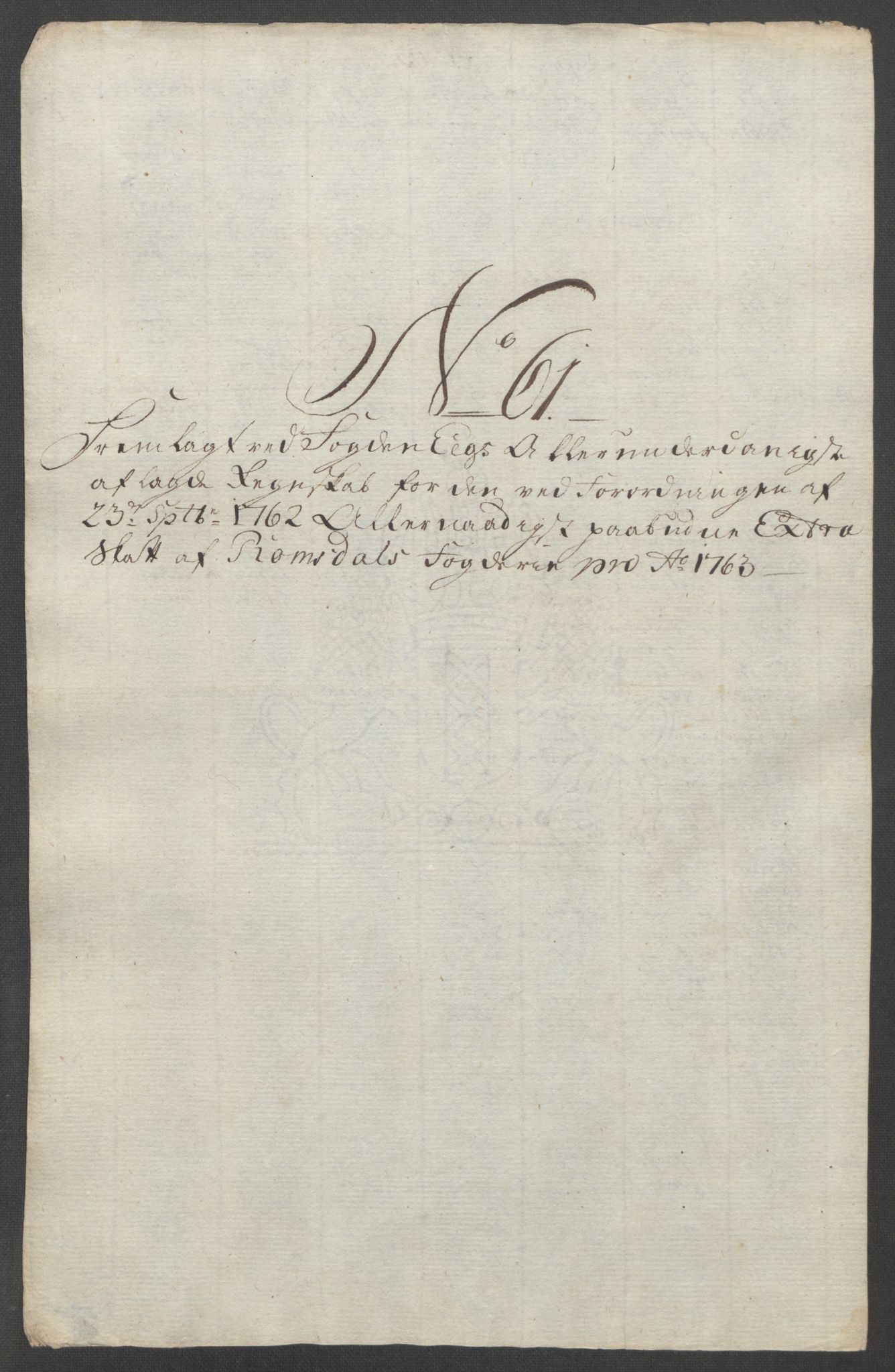 Rentekammeret inntil 1814, Reviderte regnskaper, Fogderegnskap, AV/RA-EA-4092/R55/L3730: Ekstraskatten Romsdal, 1762-1763, s. 496