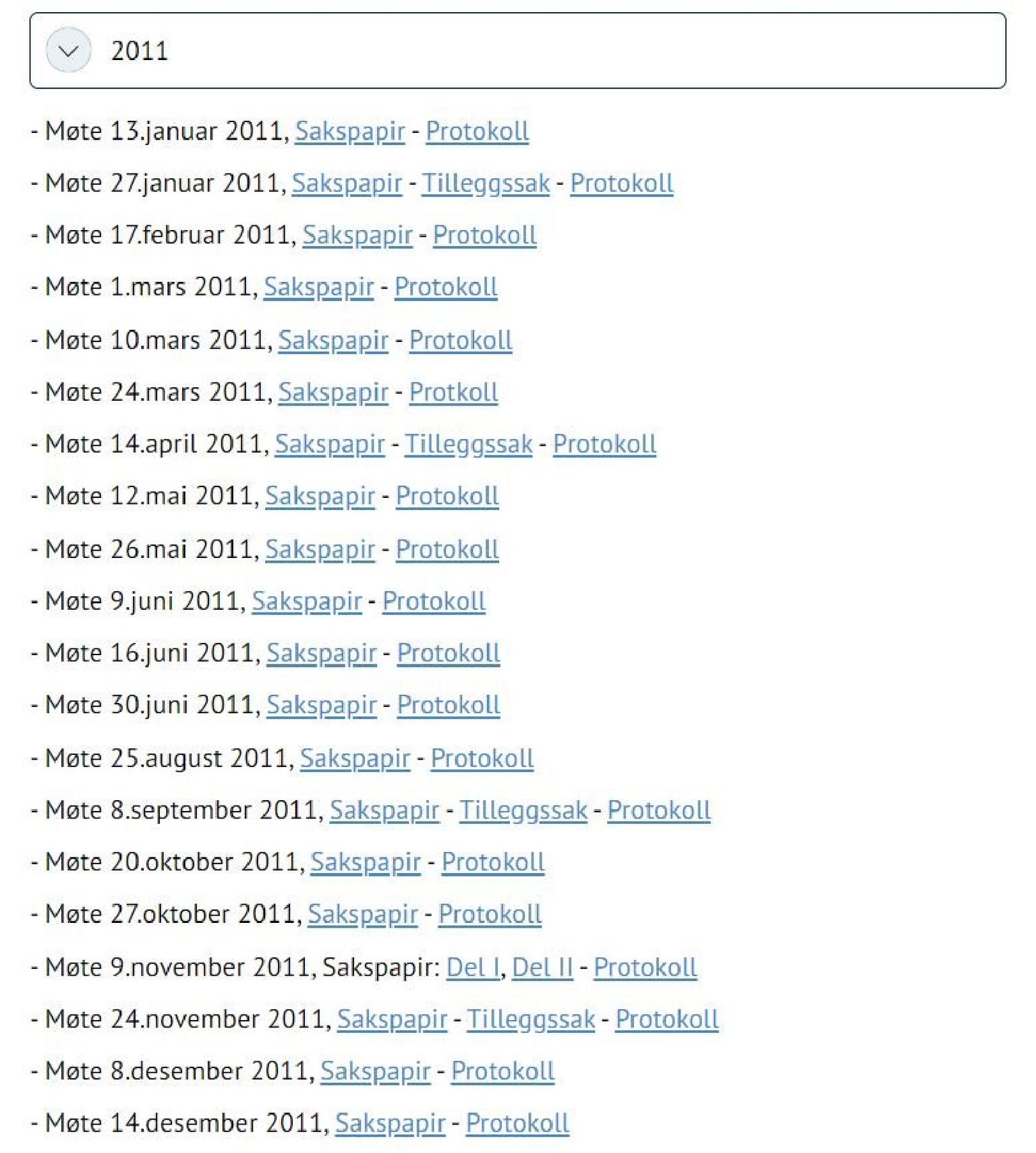 Klæbu Kommune, TRKO/KK/02-FS/L004: Formannsskapet - Møtedokumenter, 2011, s. 1