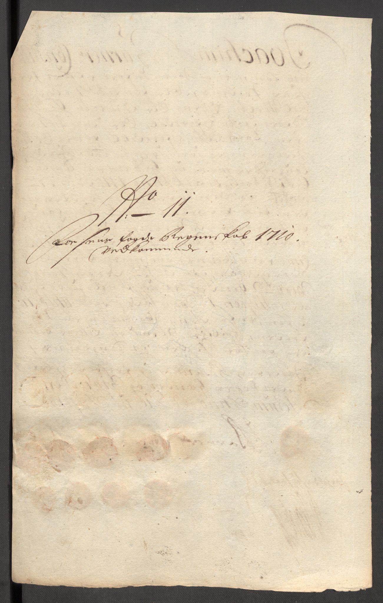 Rentekammeret inntil 1814, Reviderte regnskaper, Fogderegnskap, RA/EA-4092/R57/L3859: Fogderegnskap Fosen, 1710, s. 110