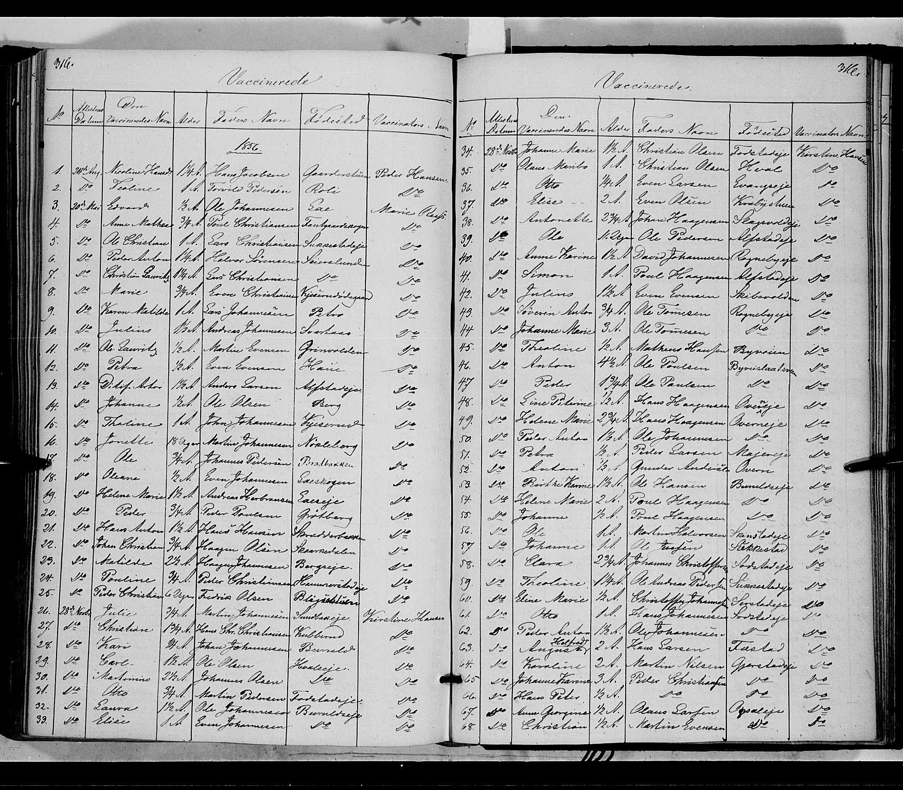 Østre Toten prestekontor, AV/SAH-PREST-104/H/Ha/Haa/L0003: Ministerialbok nr. 3, 1848-1856, s. 316