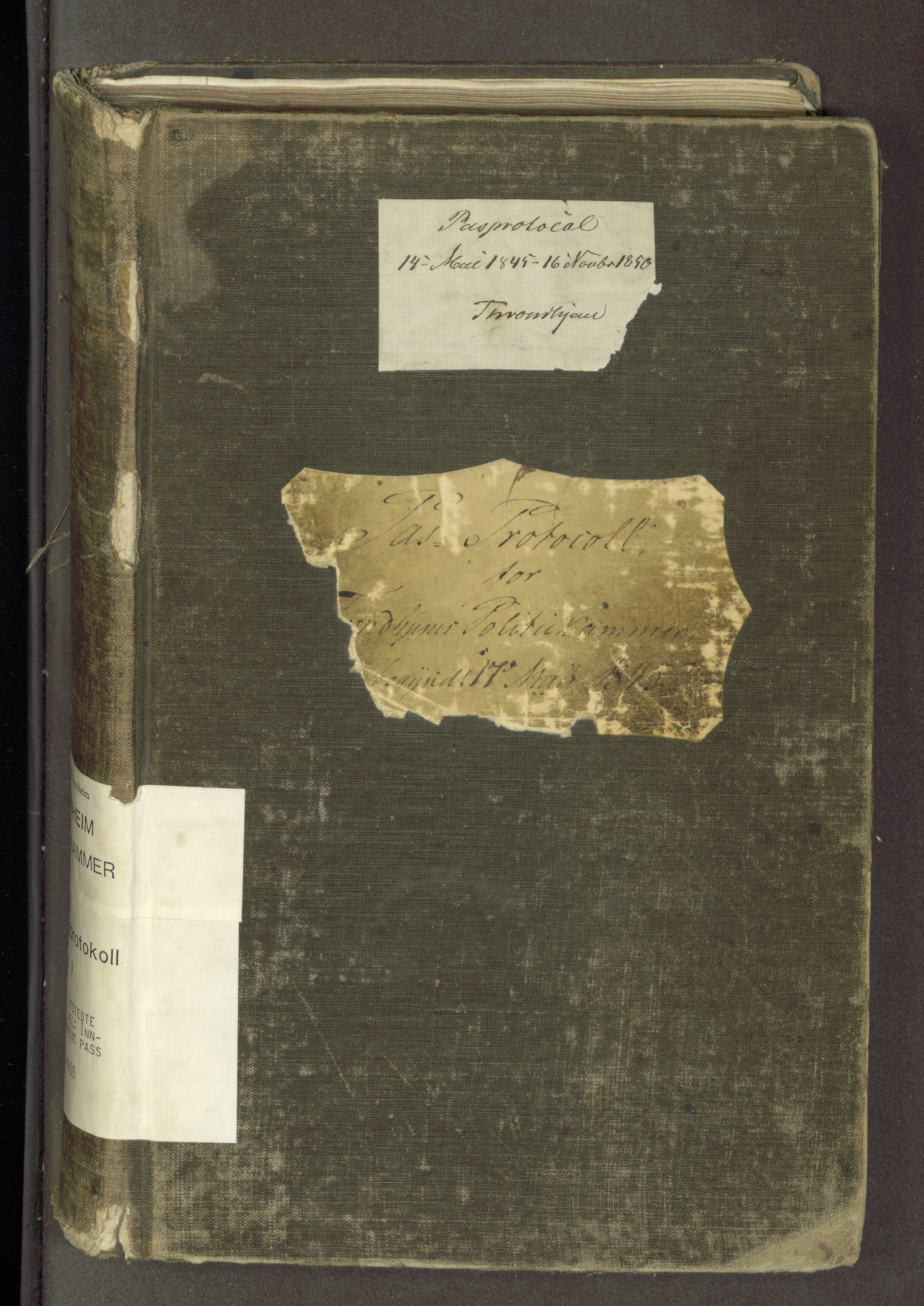 Trondheim politikammer, AV/SAT-A-1887/1/30/L0009: Passprotokoll. Første del:utstedtete pass. Andre del :innleverte/fornyede, 1845-1850