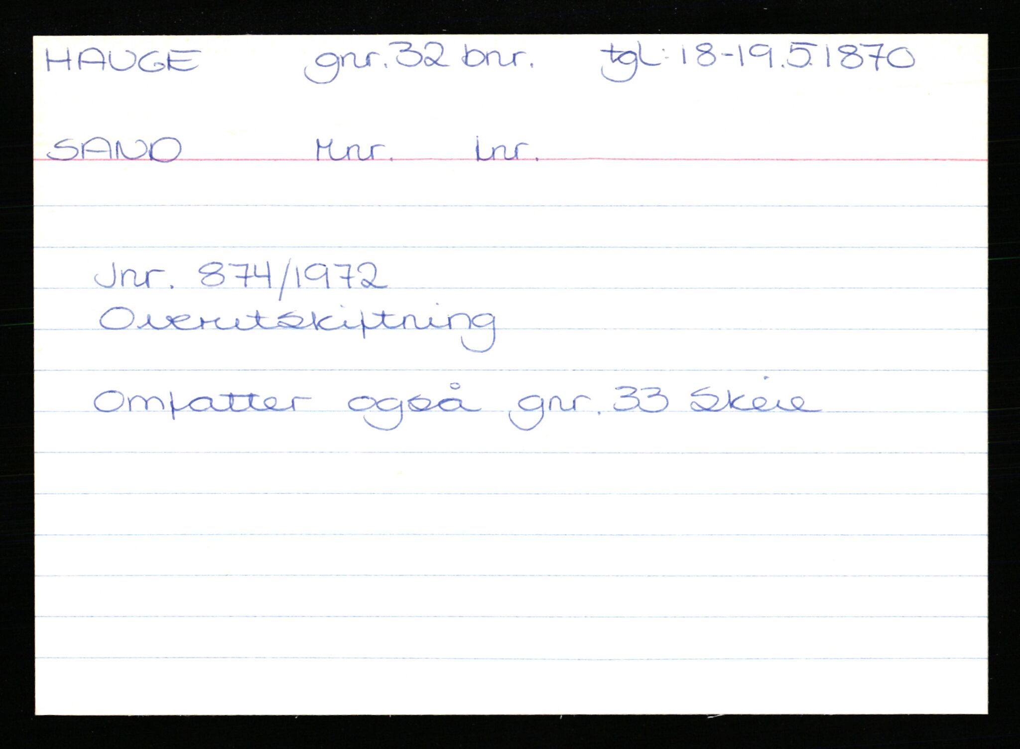 Statsarkivet i Stavanger, AV/SAST-A-101971/03/Y/Yk/L0015: Registerkort sortert etter gårdsnavn: Haneberg - Haugland nedre, 1750-1930, s. 400