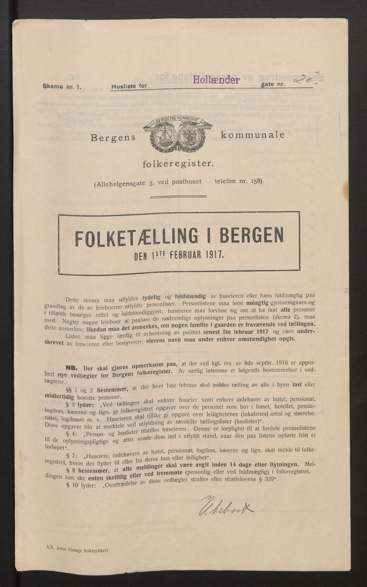 SAB, Kommunal folketelling 1917 for Bergen kjøpstad, 1917, s. 15022