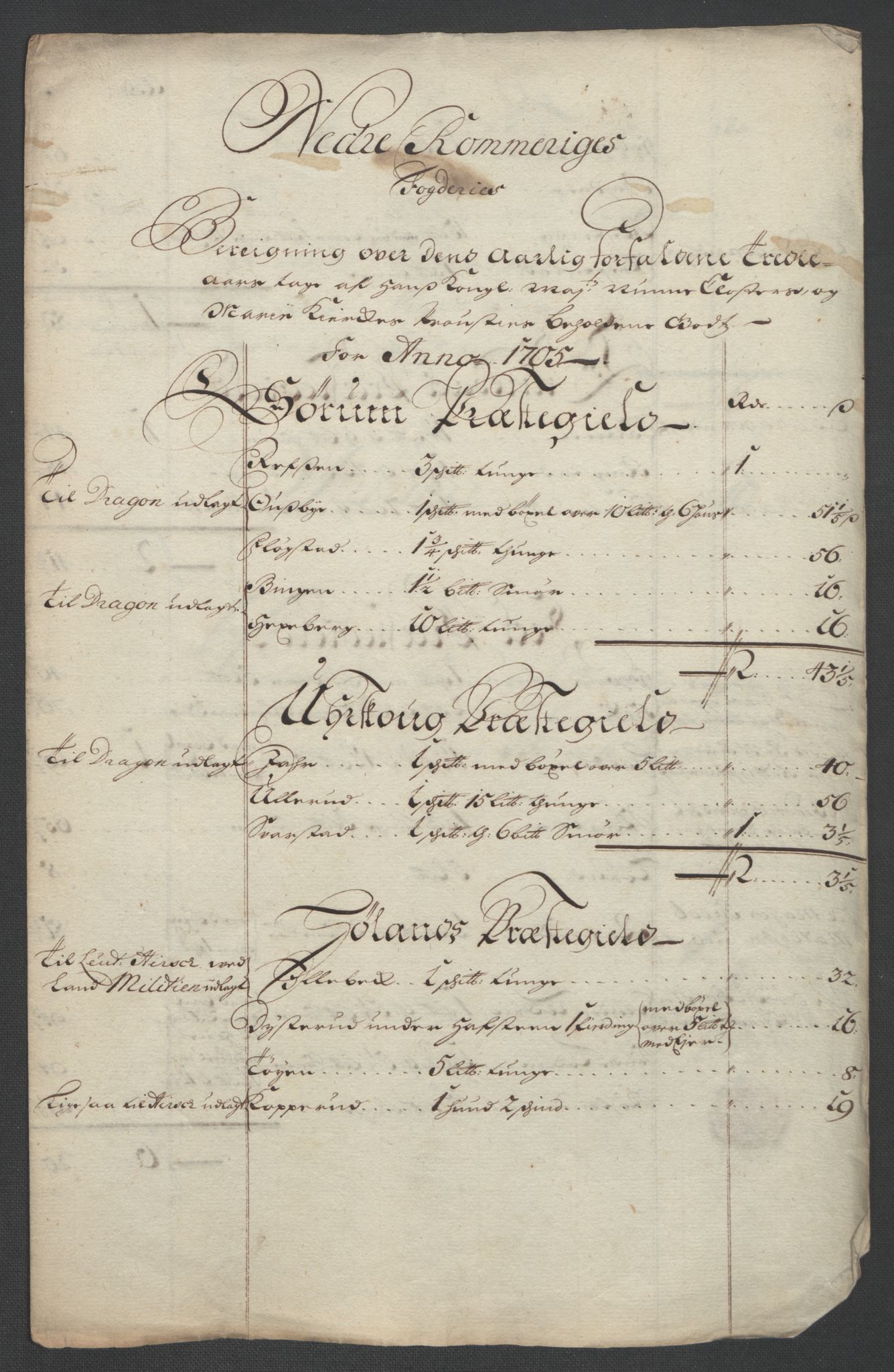 Rentekammeret inntil 1814, Reviderte regnskaper, Fogderegnskap, RA/EA-4092/R11/L0589: Fogderegnskap Nedre Romerike, 1705, s. 25