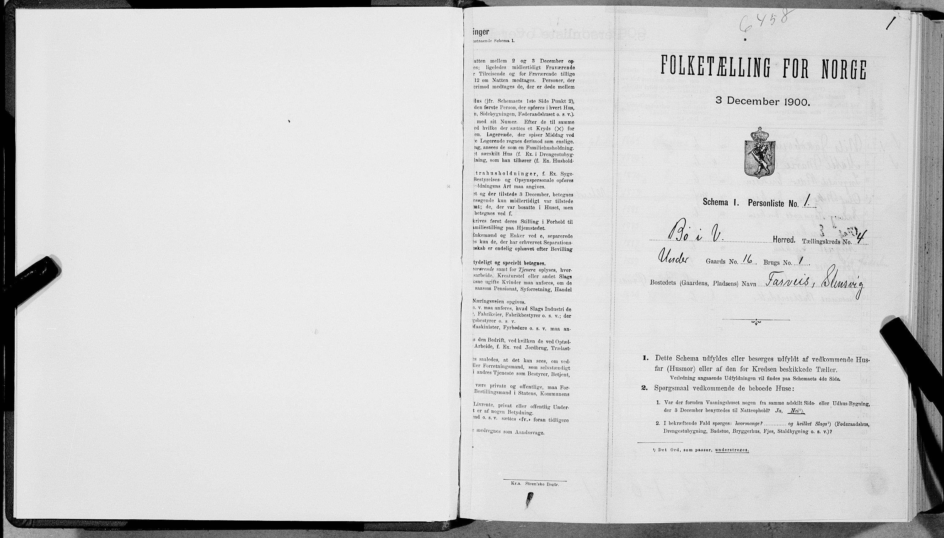 SAT, Folketelling 1900 for 1867 Bø herred, 1900, s. 412
