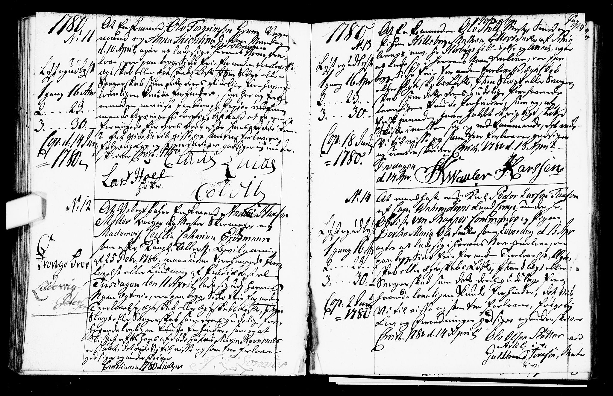 Oslo domkirke Kirkebøker, SAO/A-10752/L/La/L0009: Forlovererklæringer nr. 9, 1770-1784, s. 129