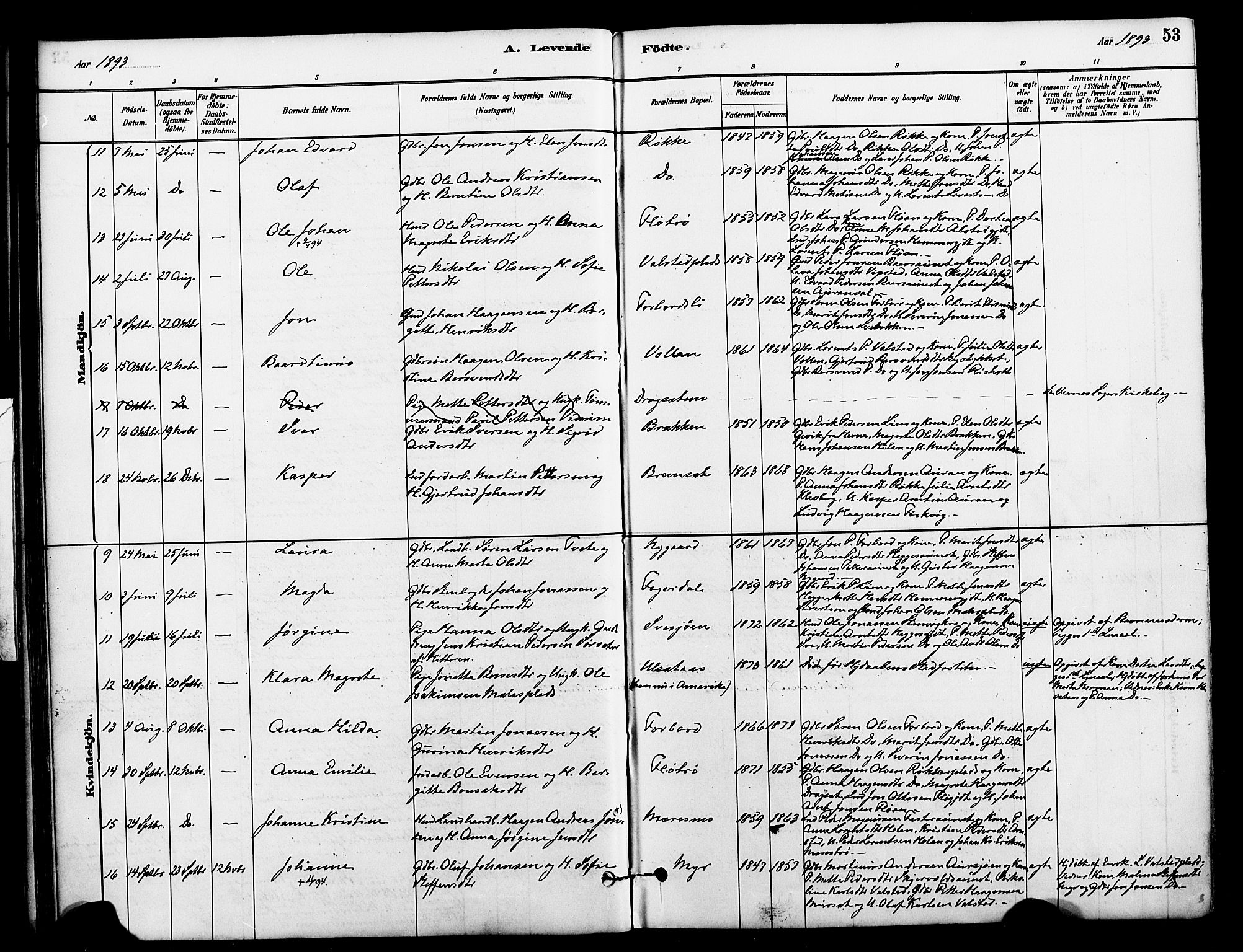 Ministerialprotokoller, klokkerbøker og fødselsregistre - Nord-Trøndelag, AV/SAT-A-1458/712/L0100: Ministerialbok nr. 712A01, 1880-1900, s. 53